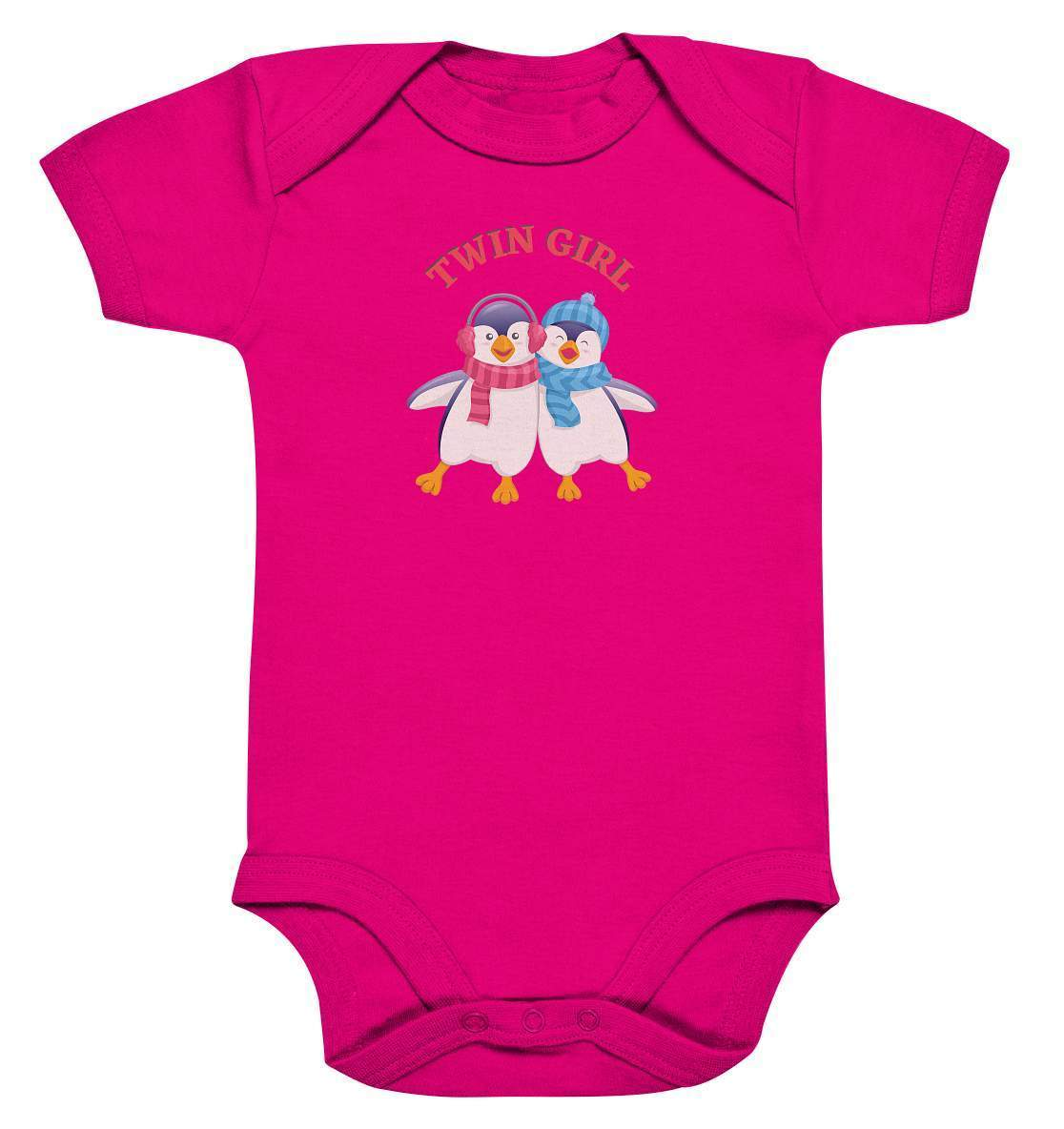 Zwilling Outfit - Twin Girl Pinguin steht - Baby Bodysuit-geschwister,geschwisteroutfit,kinder,mädchen,Pinguin,tochter,twin,twin girl,zweieiig,zweieiige zwillinge,zwillinge,zwillingsmädchen,zwillingsoutfit