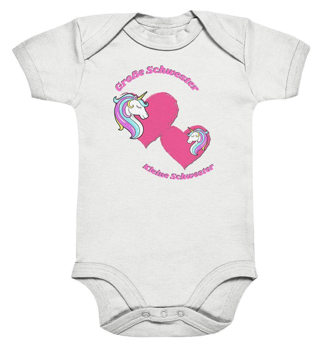 Geschwister Outfit - Schwestern Einhorn - Baby Bodysuit-einhorn,einhornfan,enkeltochter,Geschenk,Geschenkidee,geschwister,geschwisterliebe,große Schwester,herz,Kleine schwester,liebe,lieblingsschwester,lieblingsteil,mädchen,perfekte grafik,schwester,Schwestern,stolze schwester,tochter,unicorn,wunderschönes Design