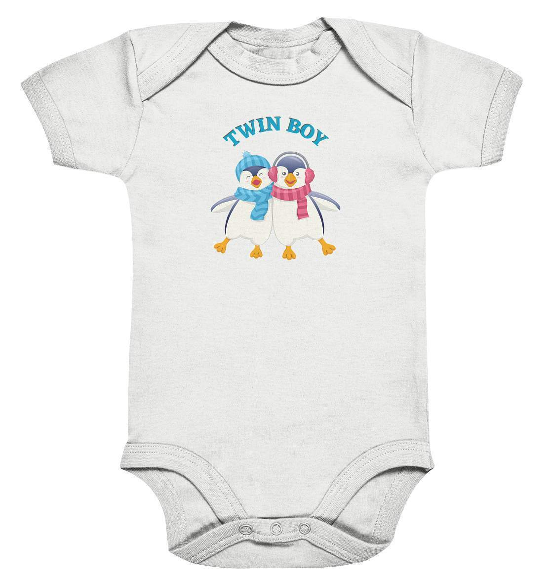 Zwilling Outfit - Twin Boy Pinguin steht - Baby Bodysuit-geschwister,geschwisteroutfit,junge,kinder,Pinguin,sohn,twin,twin boy,zweieiig,zweieiige zwillinge,zwillinge,zwillingsjunge,zwillingsoutfit