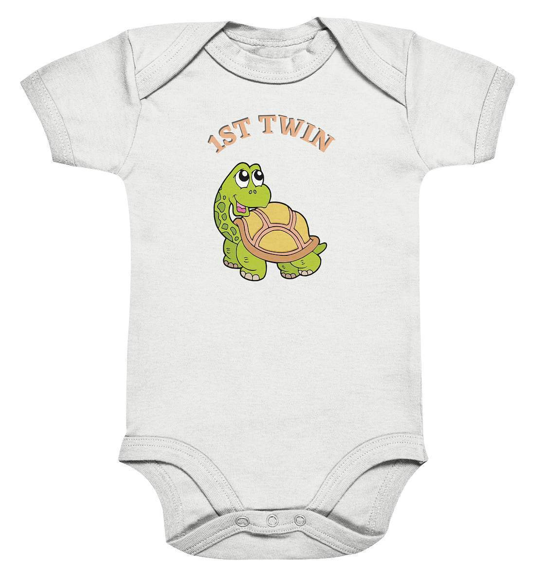 Zwilling Outfit - Erster Zwilling Schildkröte - Baby Bodysuit-eineiige zwillinge,ertsgeborener,first twin,geschwister,geschwisteroutfit,jungen,kinder,meeresliebe,mädchen,Schildkröte,twin,verwechseln,zweieiige zwillinge,zwillinge,zwillingsjungs,zwillingsmädchen,zwillingsoutfit