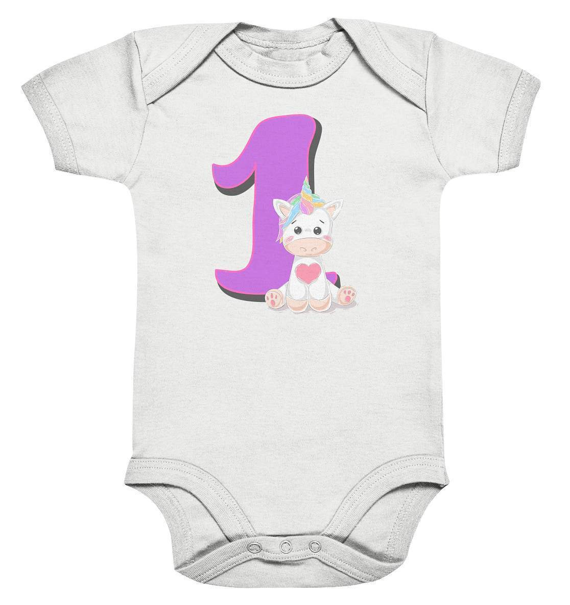 1. Geburtstag Outfit - Einhorn - Baby Bodysuit-1 jahr,1.geburtstag,baby,einhorn,eins,erster geburtstag,feier,geburtstag,geburtstagsbody,geburtstagsgeschenk,geburtstagsoutfit,Geschenk,Geschenkidee,großes mädchen,kein baby mehr,kleinkind,kurzarmbody,lieblingsteil,mädchen,perfekte grafik,süßer body,trendy,unicorn,wunderschönes Design