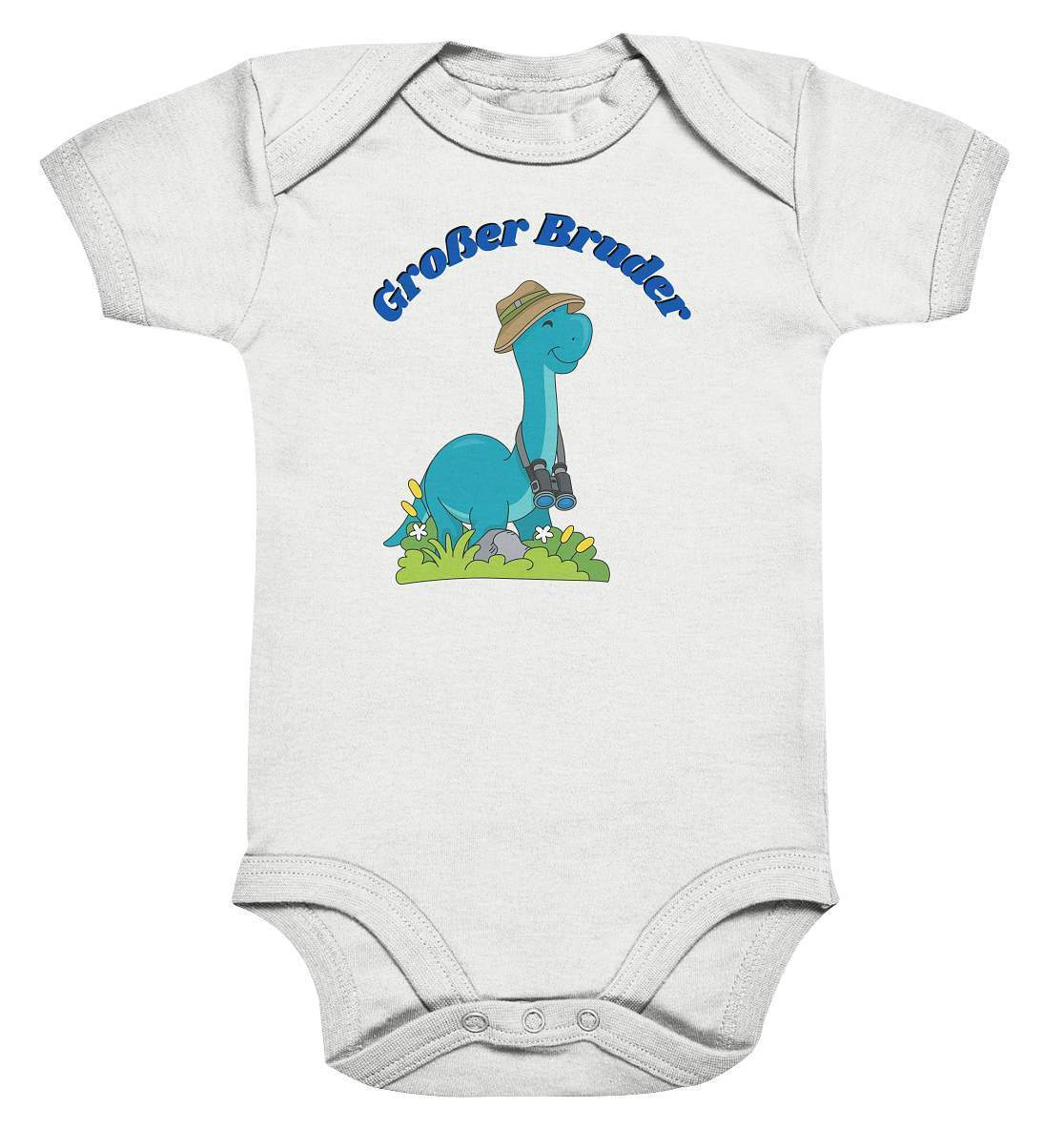 Geschwister Outfit - Großer Bruder Dino - Baby Bodysuit-bruder,dino entdecken,dinofan,diplodocus,entdecker,fernglas,Geschenk,Geschenkidee,geschwister,geschwisterliebe,großer bruder,jungen,lieblingsteil,perfekte grafik,safarihut,trendy,wunderschönes Design