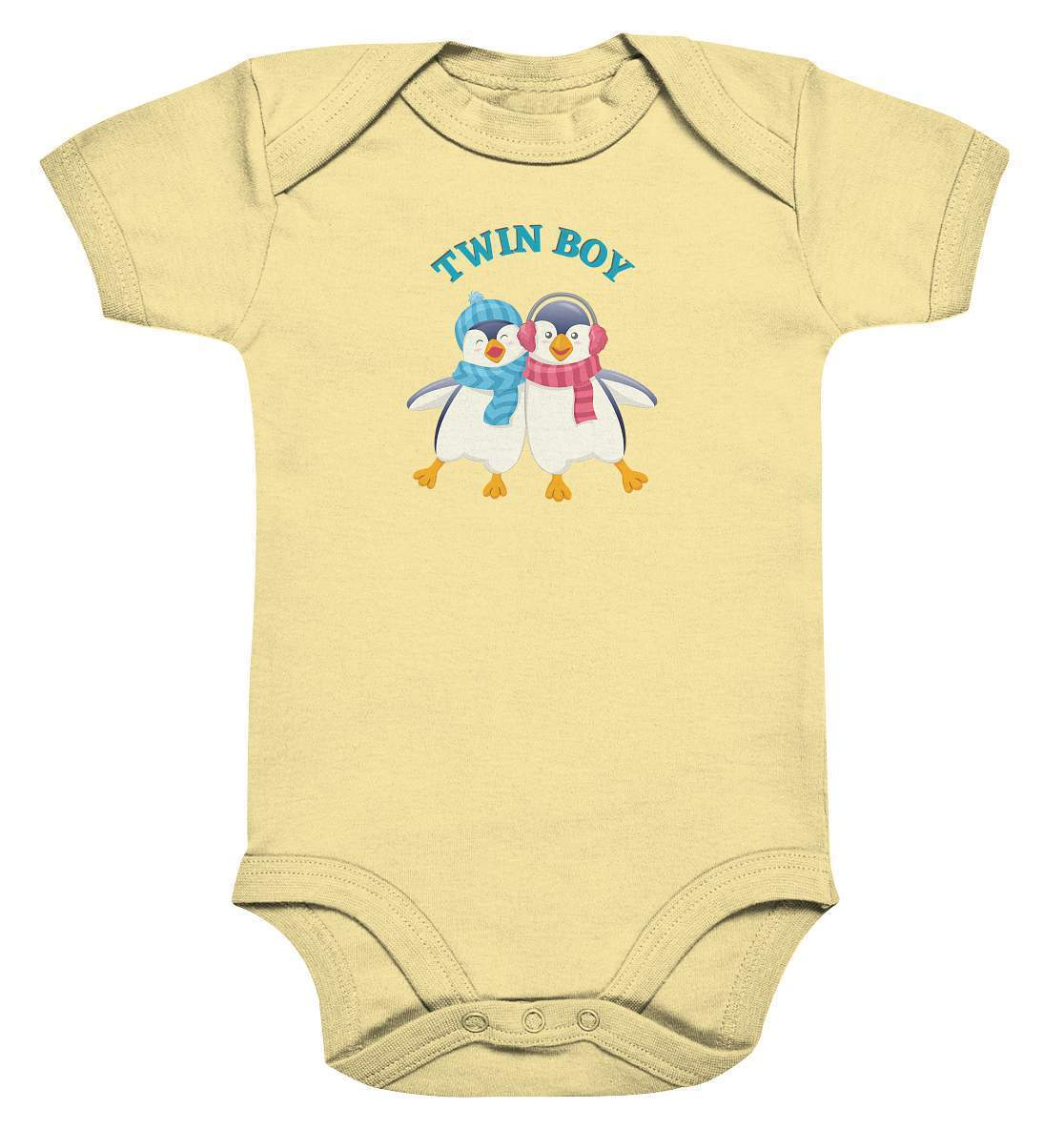 Zwilling Outfit - Twin Boy Pinguin steht - Baby Bodysuit-geschwister,geschwisteroutfit,junge,kinder,Pinguin,sohn,twin,twin boy,zweieiig,zweieiige zwillinge,zwillinge,zwillingsjunge,zwillingsoutfit