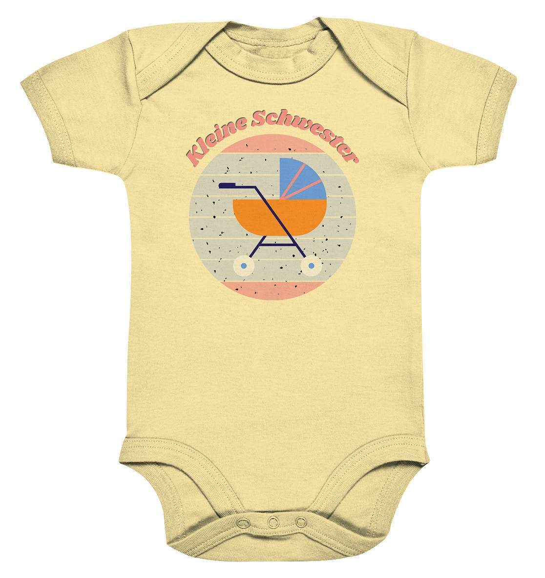 Geschwister Outfit - Kleine Schwester Kinderwagen - Baby Bodysuit-baby,Geschenk,Geschenkidee,geschwister,geschwister outfit,geschwisterliebe,herz,Kinderwagen,Kleine schwester,liebe,lieblingsteil,mädchen,perfekte grafik,schwester,schwestern,stolze schwester,tochter,trendy,Vintage,Vintage style,wunderschönes Design