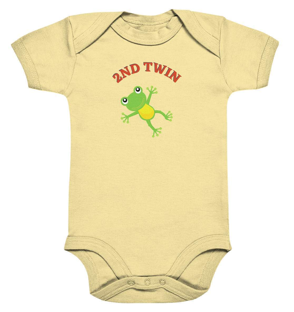 Zwilling Outfit - Zweiter Zwilling Frosch - Baby Bodysuit-2nd twin,bid twin,eineiige zwillinge,frosch,geschwister,geschwisteroutfit,jungen,kinder,mädchen,naturliebe,verwechseln,zweieiige zwillinge,zweitgeborener,zwillinge,zwillingsjungs,zwillingsmädchen,zwillingsoutfit