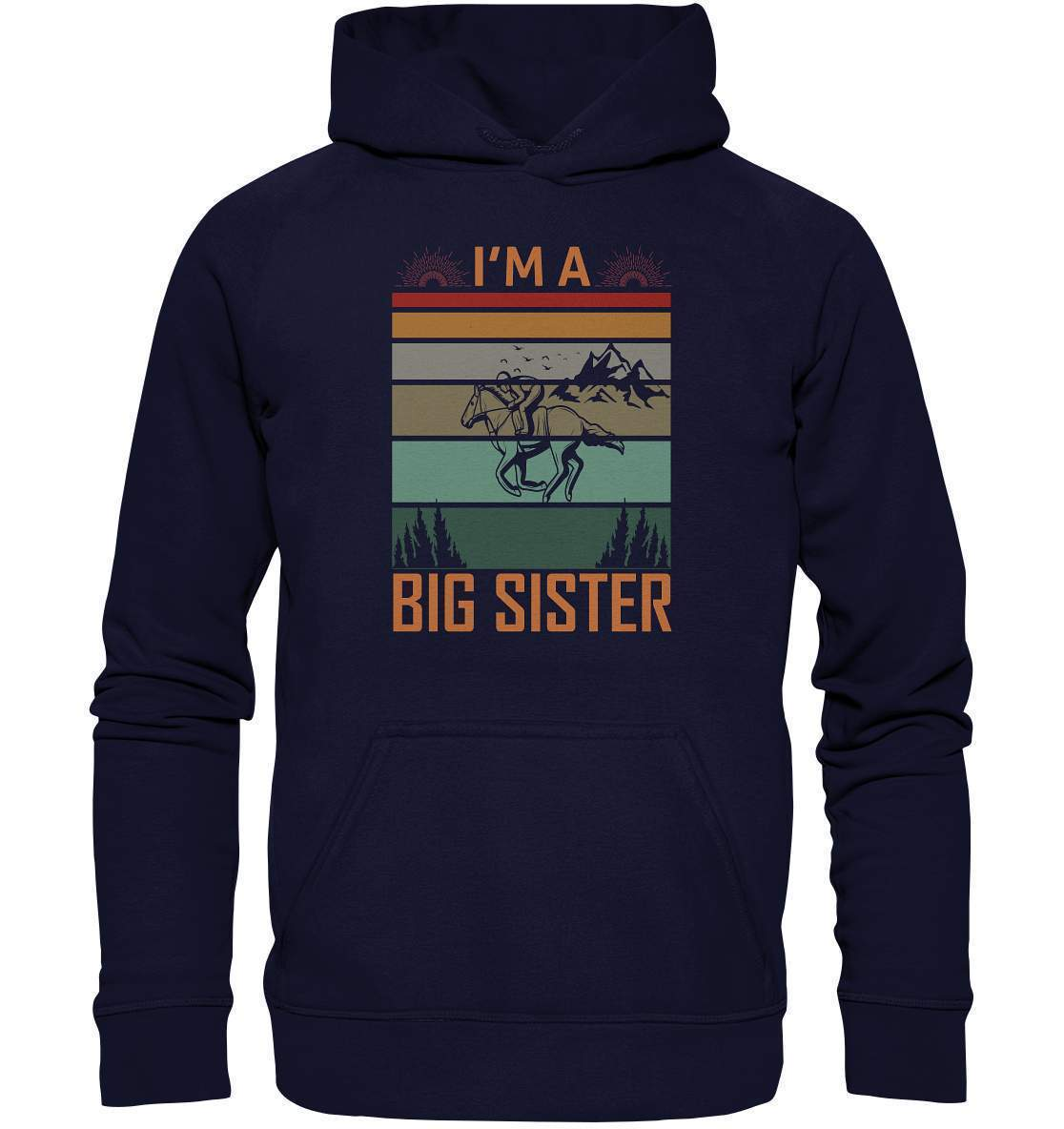 Pferde I'm a big Sister - Basic Unisex Hoodie XL-dressur,dressurpferd,haflinger,I'm a big Sister,pony,ponyhof,reiter,reitsport,reitverein,sattel,springpferd,springreiten