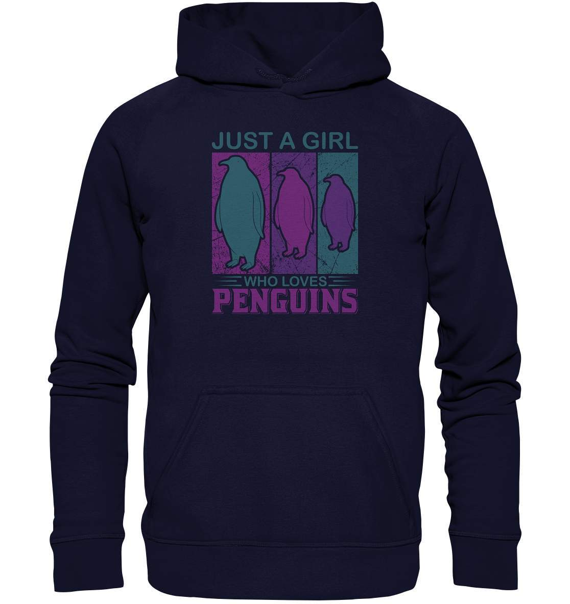 Pinguin Just a Girl who loves Penguins - Basic Unisex Hoodie XL-bild pinguin,humboldt pinguin,Just a Girl who loves Penguins,pinguin,Pinguin Bild,pinguin clipart,pinguin comic,pinguin druck,pinguin shirt,pinguin t-shirt,plitsch platsch pinguin