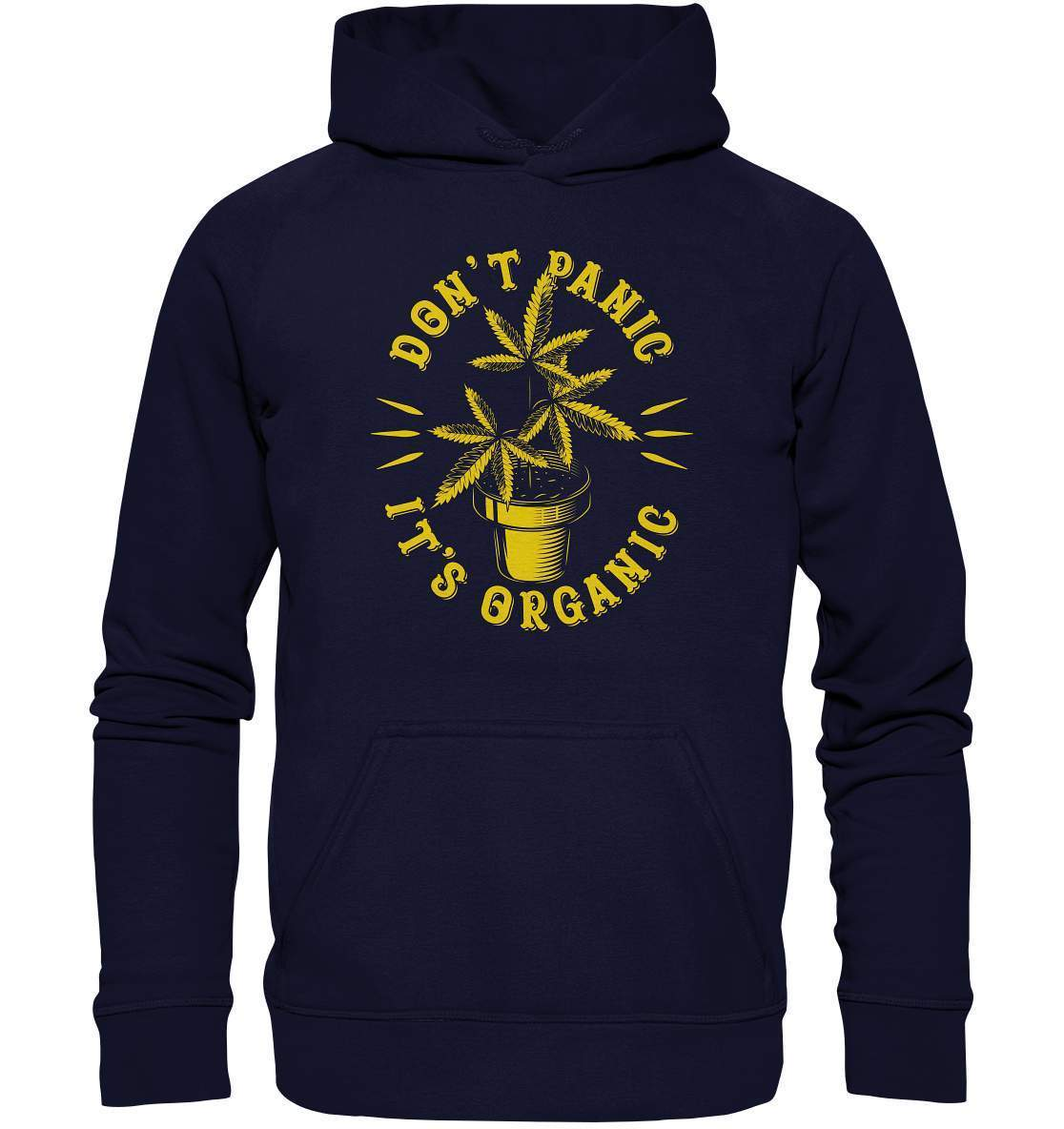 Don't Panic It's Organic - Cannabis Weed Motiv - Basic Unisex Hoodie XL-bong rauchen,cannabis,cannabis legalisierung,chillen,dampfen,dont panic ist organic,entspannen,fun shirt,gras rauchen,kiffen,medizin,rauchen,weed