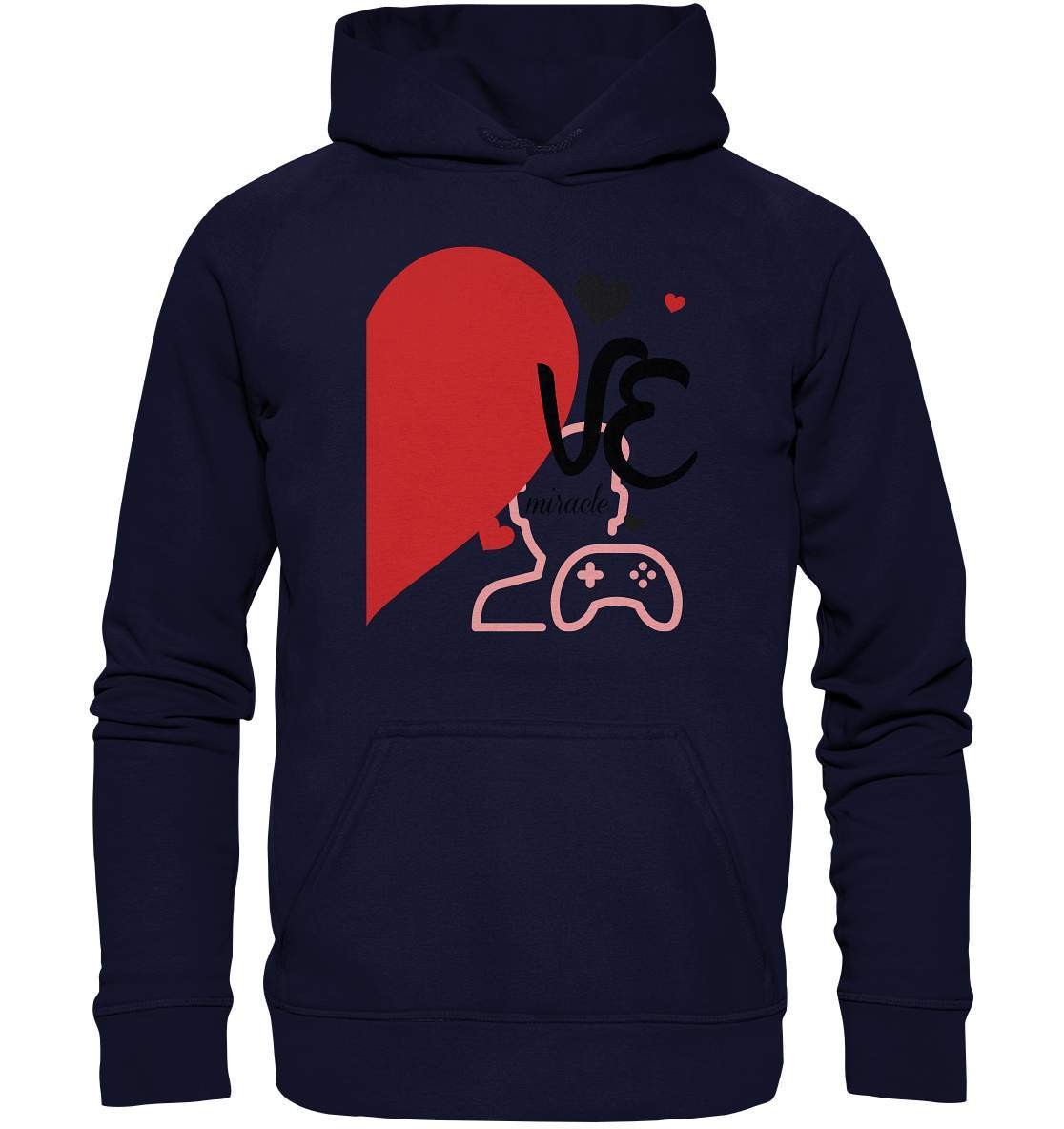 Valentinstag "VE Miracle" Gaming couple Perfekt für Zocker Pärchen - Basic Unisex Hoodie XL-14. Februar,be my valentine,gamer,gaming couple,große Liebe,herz,liebe,lover,tag der verliebten,valentines day,Valentinstag,Valentinstag für Frauen,Valentinstag für Männer,Valentinstag Geschenk,Valentinstag Ideen,verliebt