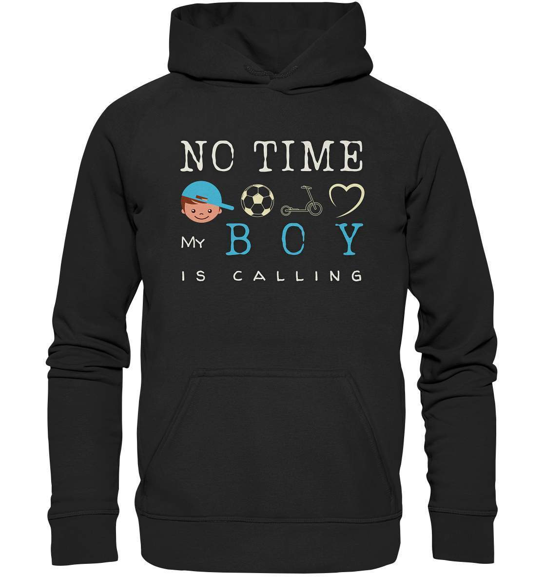 No Time My Boy is Calling - für den stolzen Papa - Basic Unisex Hoodie XL-baby shower,baby shower party,du wirst papa,es wird ein junge,für Mama,für Papa,geschenk,geschenkidee,junge,kleiner junge,mama shirt,my boy,papa shirt,team blau,team rosa,überraschung