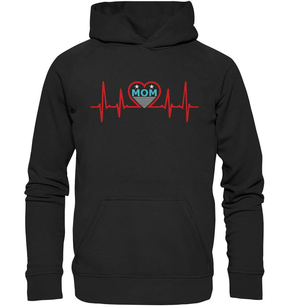 Herzschlag Mom Heartbeat perfekte zum Muttertag - Basic Unisex Hoodie XL-ehemann,geschenkidee,heartbeat,liebe mama,Mama,Mama ist die beste,Mutter,mutter herzschlag,mutterliebe,muttertag,schwangerschaft verkünden,sohn,tochter