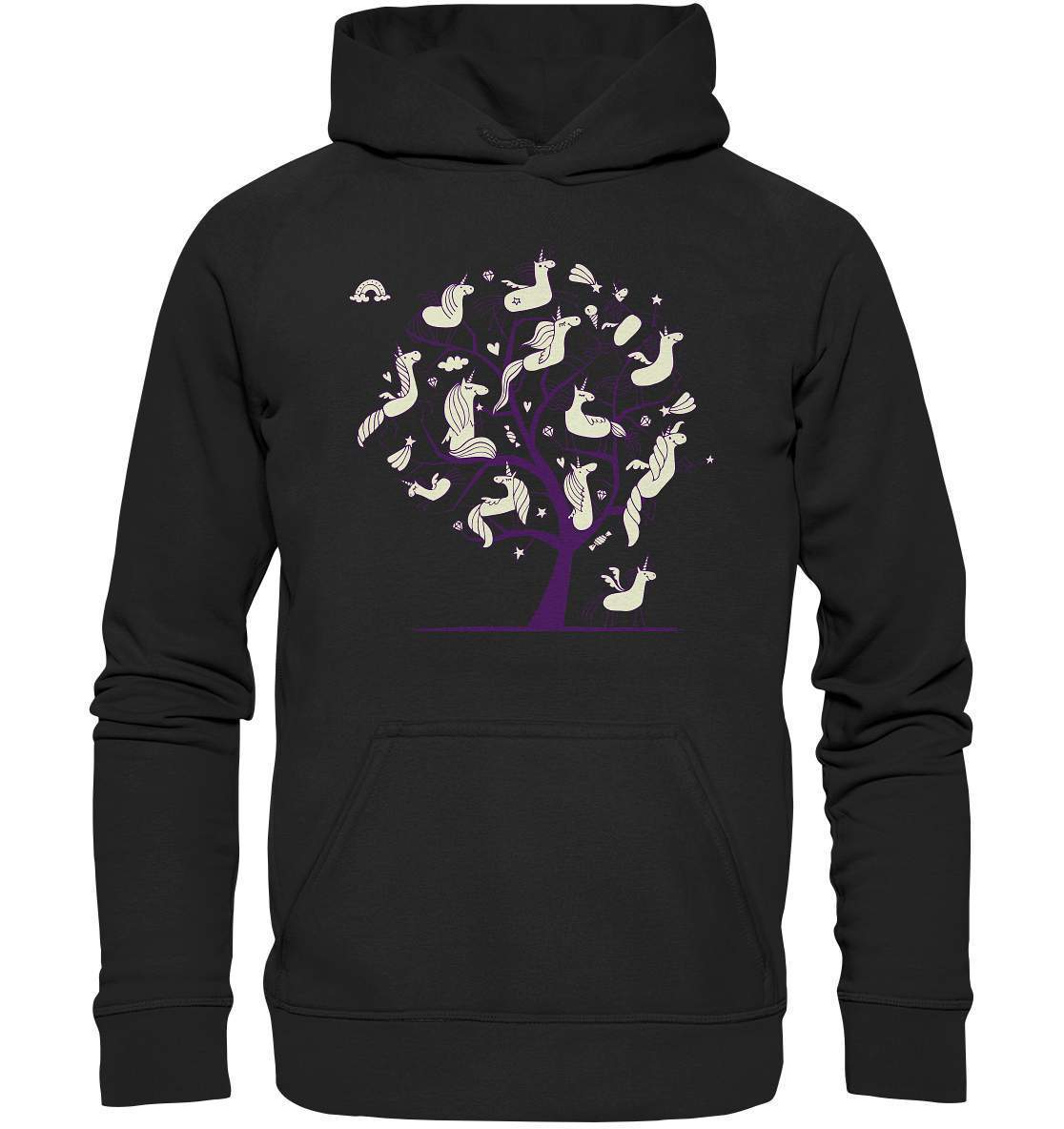 Einhornbaum einzigartiges Einhorn Motiv - Basic Unisex Hoodie XL-Baum,challenge accepted,comic,coole,einhorn,einhornbaum,fabel,fabelwesen,fantastisch,fantasy,farbe,fuck yeah,galopp,legende,legendär,myth,mythisch,mähne,qualität,regenbogen,style,stylish,wunderbar