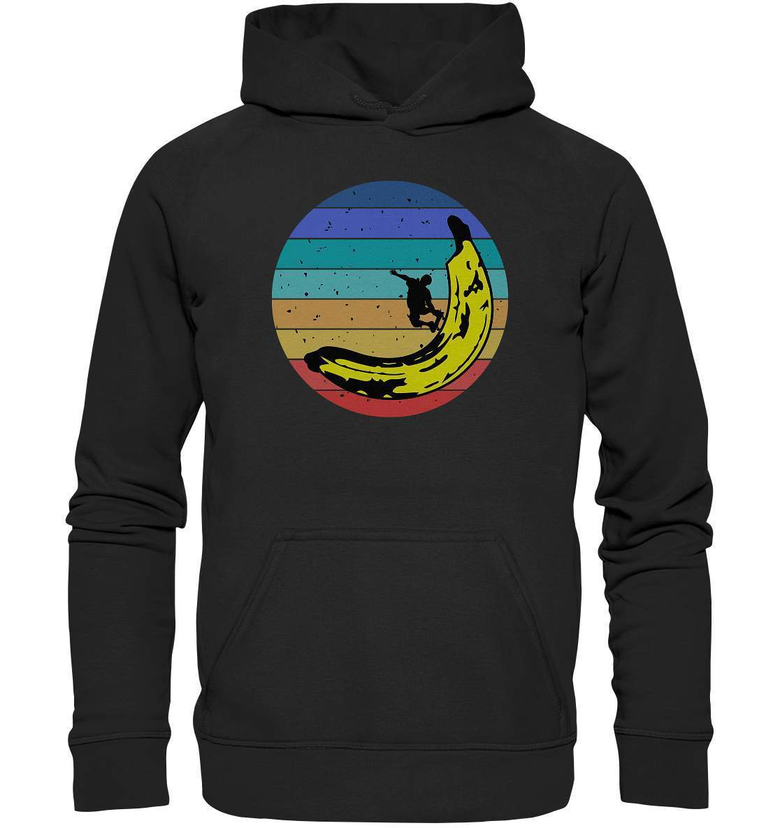 Vintage Style - Bananen Halfpipe - Basic Unisex Hoodie XL-Banane,Geburtstagsgeschenk,Geschenkidee,Longboard,Retro,Skateboard,Skateboarding,Stuntboard,trendy,Vintage