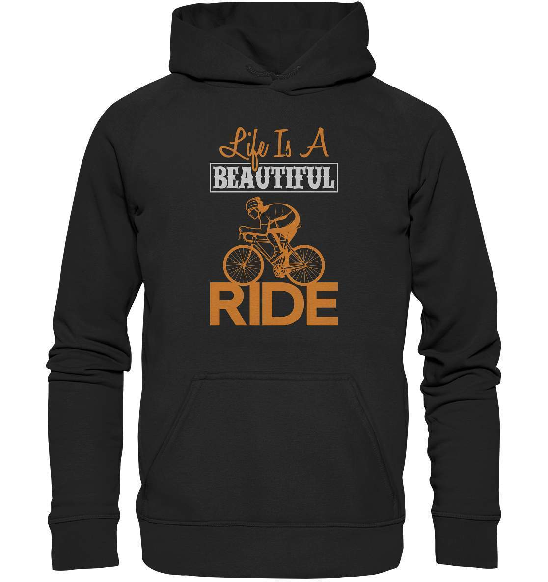 Fahrrad Life is a beautiful Ride  - Basic Unisex Hoodie XL-bike,bike damen,e-bike trekking,fahrrad,fahrrad damen,fahrrad einfach,fahrrad fahren,fahrrad herren,fahrrad test,fahrradbekleidung,fahrradtour,Life is a beautiful Ride,mountainbike