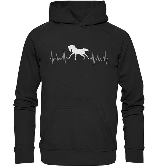 Herzschlag Pferd Liebe Frequenz Puls Liebhaber Reiter Herz - Basic Unisex Hoodie XL-dressur,dressurreiter,fohlen,hengst,Herz,Herzschlag,hufeisen,pferd,pferde,pferdesport,pferdesprüche,pony,ponyhof,quarterhorse,reiter,reitersprüche,reitsport,ross,sattel,sliding stop,sportpferde,springreiten,stute,westernpferd,westernreiten