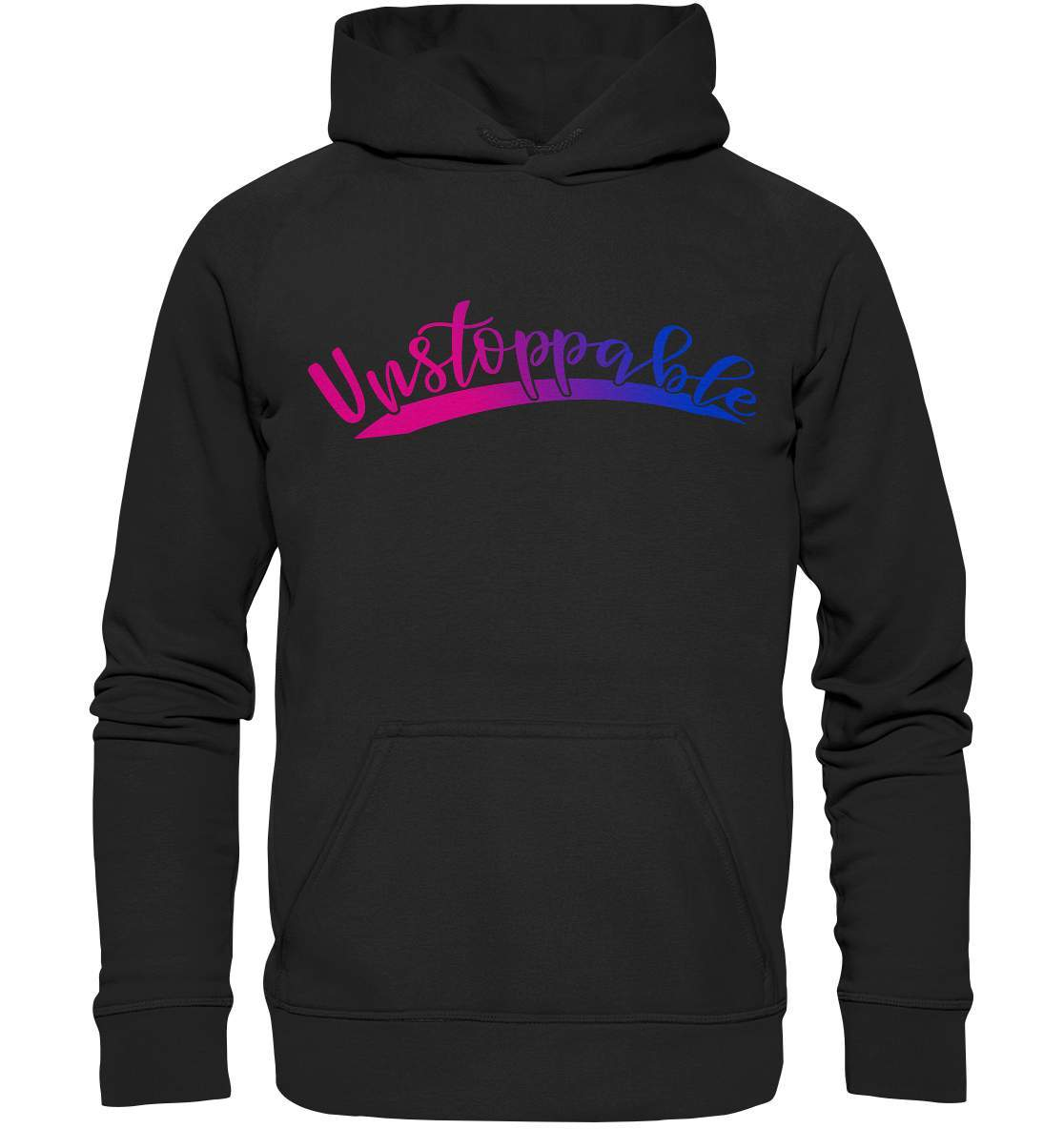 Unstoppable nicht zu stoppen - Basic Unisex Hoodie XL-dran bleiben,durchhalten,kampf,kämpfer,motivation,nicht zu stoppen,niemals augeben,stark bleiben,stark sein,stätke,tapferheit,unaufhaltbar,unstoppable