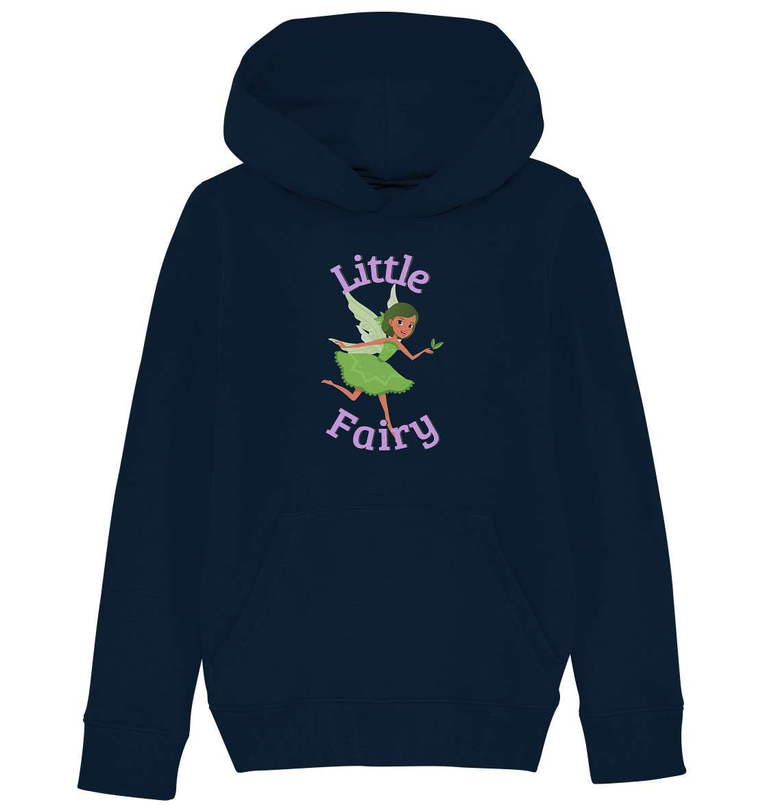 Little Fairy Kleine Fee süßes Motiv als Geschenk mit Kleine Grüne Kids Organic Hoodie-fee,feenmotiv,funshirt kids,grüne fee,kleine mädchen shirt,little fairy,prinzessin,Pullover Spruch,süßes kinder T-Shirt,t-shirt für mädchen,t-shirt gr 98,T-shirt mit fee,t-shirt mädchen,zauberhaftes t-shirt