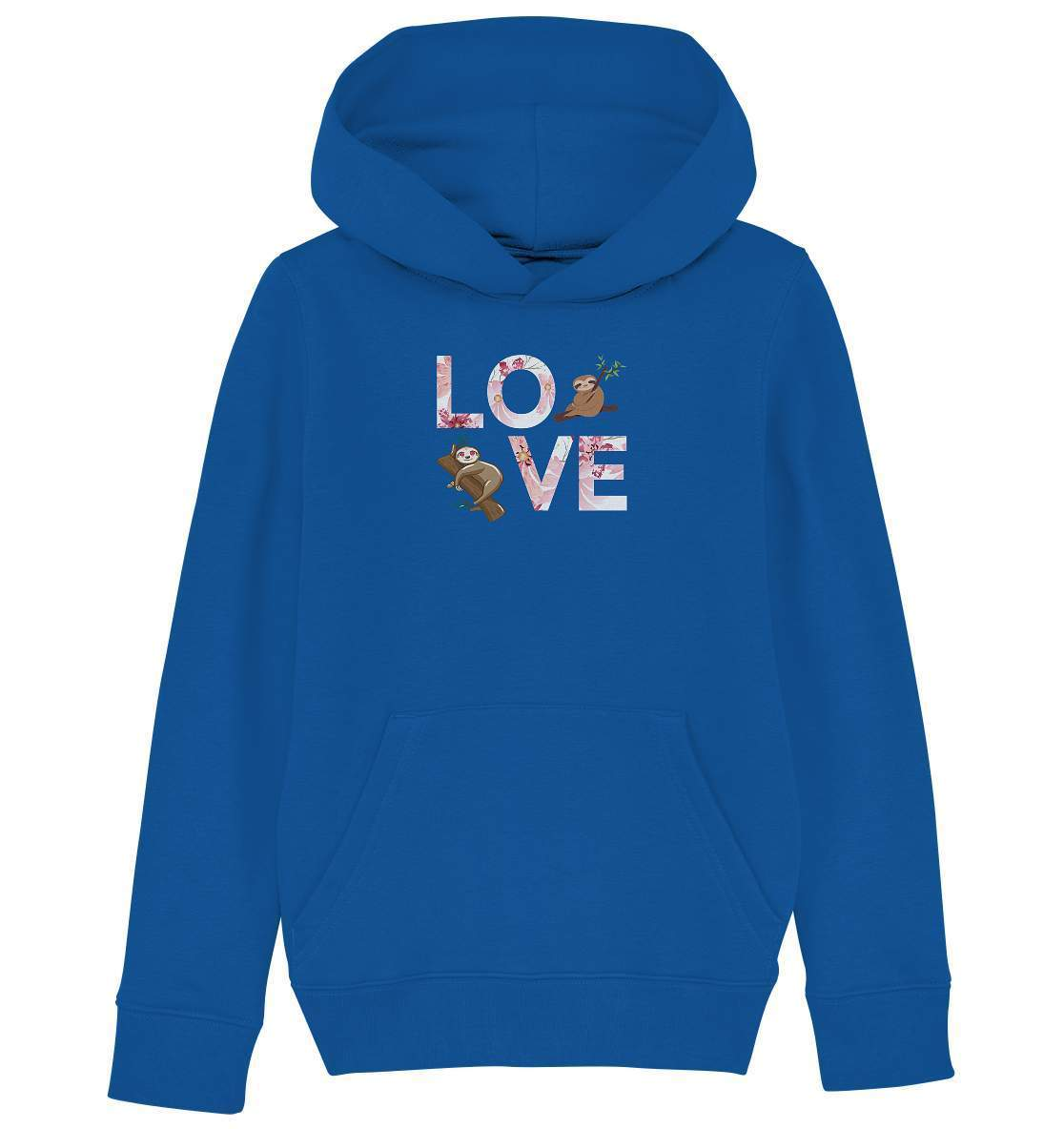 Faultier LOVE - Kids Organic Hoodie-3 finger faultier,3 zehen faultier,das faultier,ein faultier,faul,Faultier,faultier shirt,faultier t shirt damen,faultierfarm,faultiermotiv,LOVE,Pullover Spruch,riesenfaultier,t-shirt mit faultier