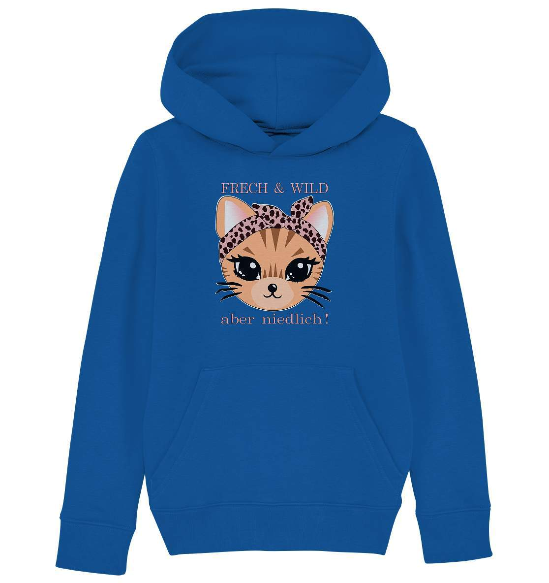 Katze Frech und wild, aber niedlich - Kids Organic Hoodie-auf die Katze gekommen,cat,freche katze,freude,geburtstgasgeschenk,geschenkidee,humor,Katze,katzenbild,katzenfan,katzenliebhaber,Katzenmotiv,spaß