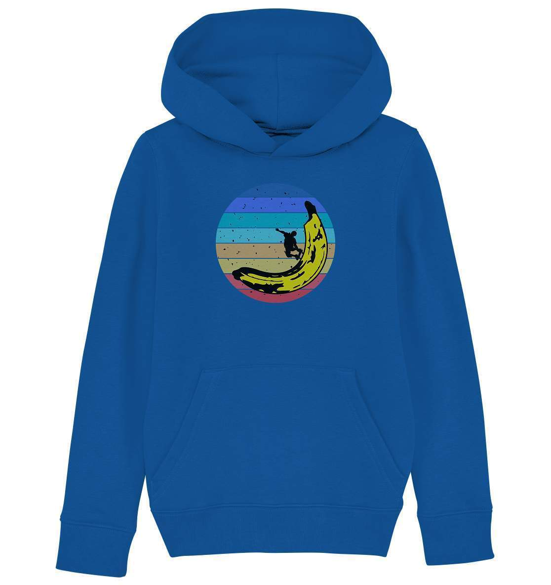 Vintage Style - Bananen Halfpipe - Kids Organic Hoodie-Banane,Geburtstagsgeschenk,Geschenkidee,Longboard,Pullover Spruch,Retro,Skateboard,Skateboarding,Stuntboard,trendy,Vintage