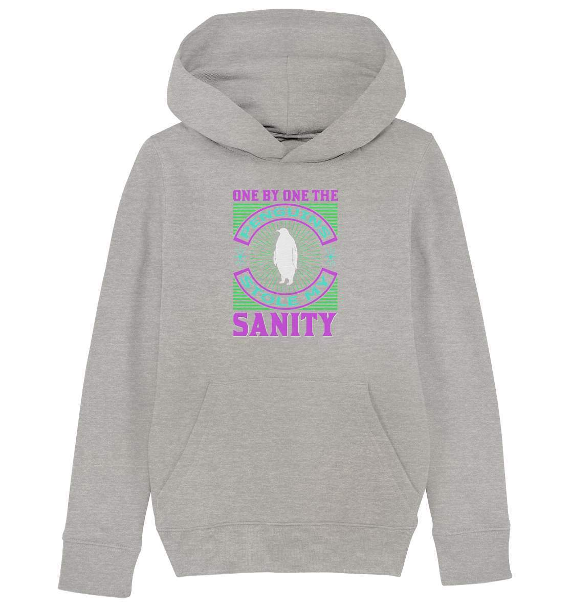 Pinguin One by One the Penguins stole my Sanity - Kids Organic Hoodie-bild pinguin,humboldt pinguin,One by One the Penguins stole my Sanity,pinguin,Pinguin Bild,pinguin clipart,pinguin comic,pinguin druck,pinguin shirt,pinguin t-shirt,plitsch platsch pinguin,Pullover Spruch