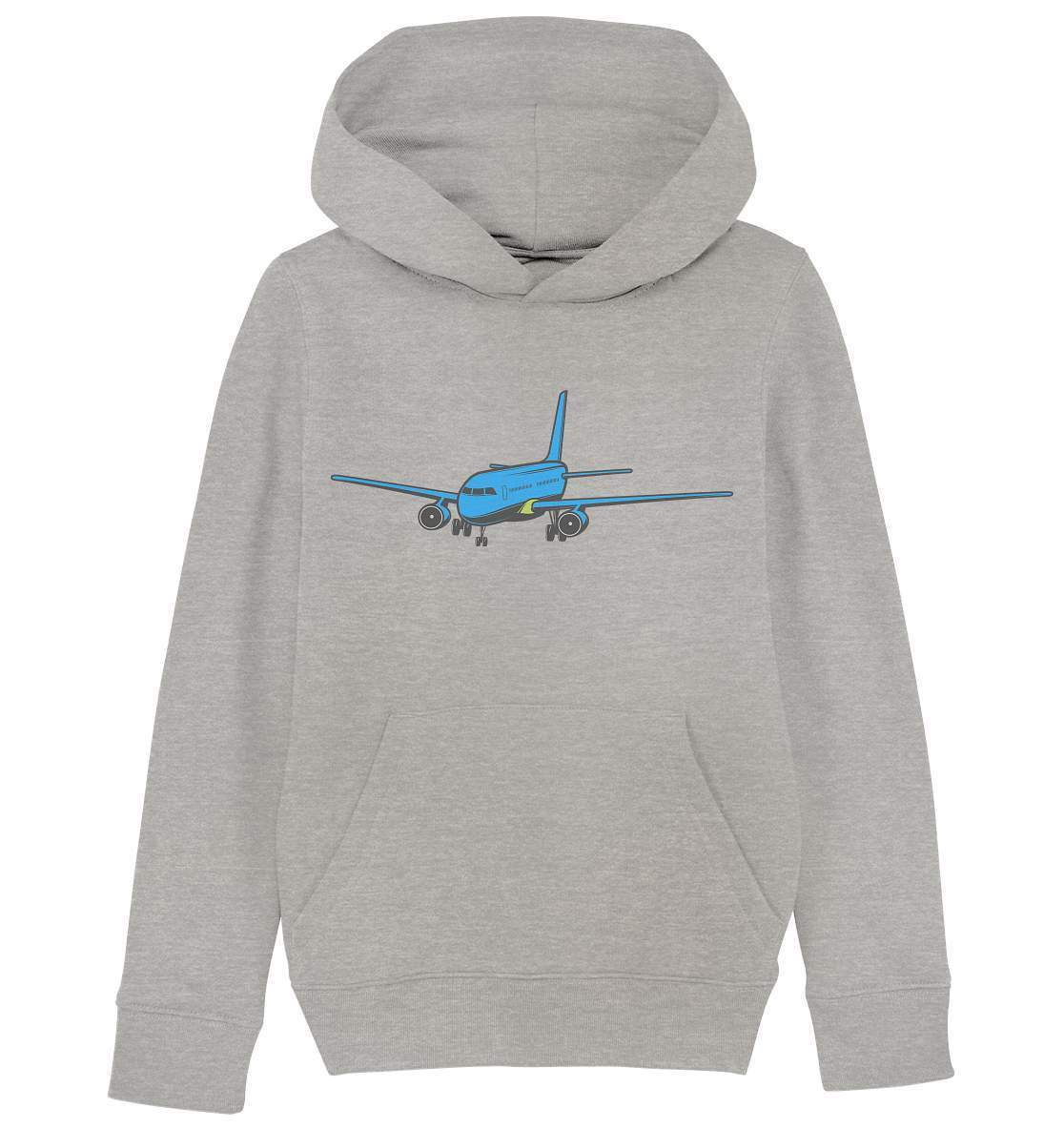 Passagierflugzeug für Fliegerfreunde - Kids Organic Hoodie-flieger,flieger geschenk,flieger t-shirt,flugzeug t-Shirt,funshirt,geschenkidee,kinder flugzeug shirt,kleiner pilot,modellflieger,modellflugzeug,passagierflugzeug,piloten shirt,Pullover Spruch,t-shirt mit flugzeug