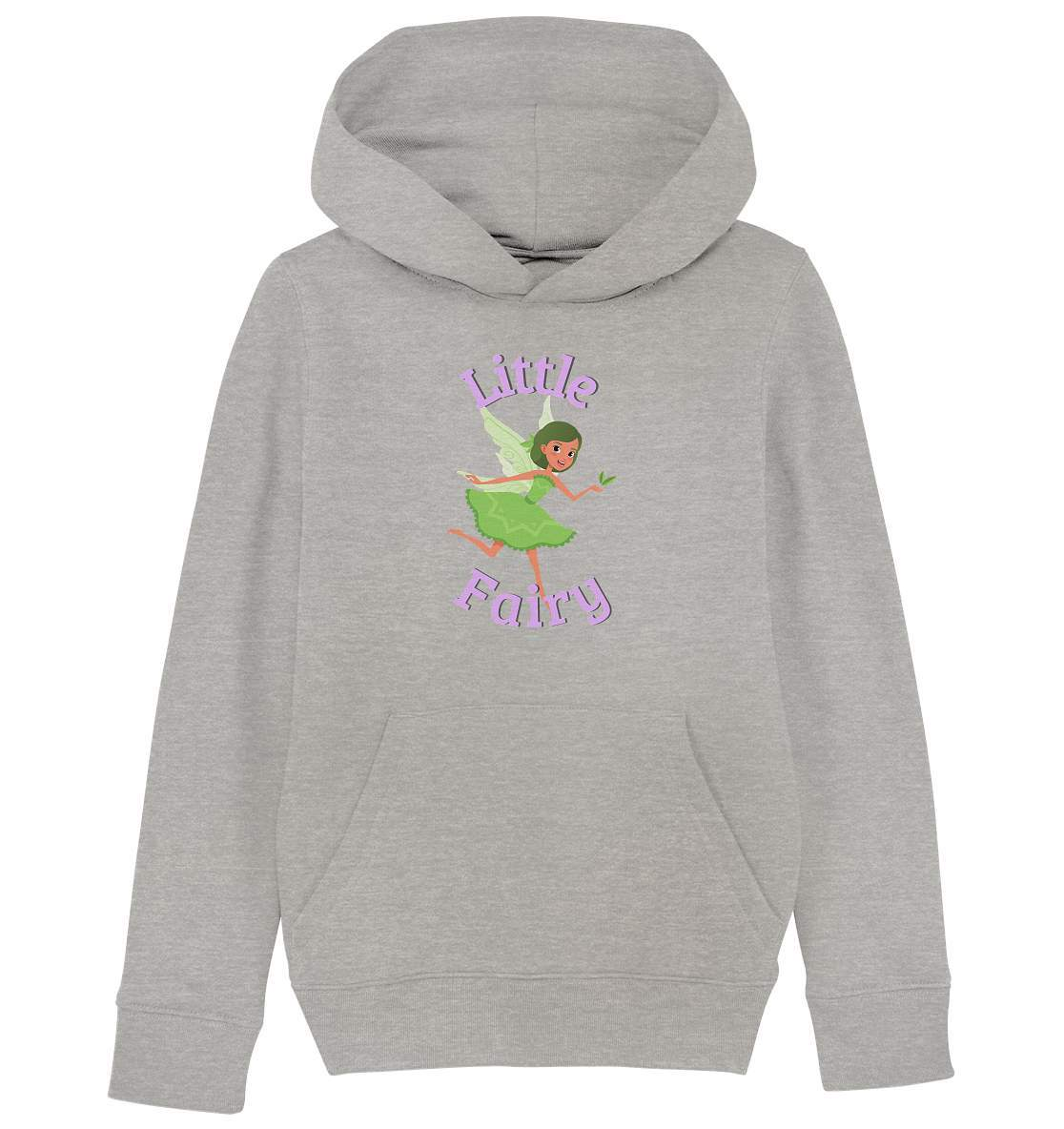 Little Fairy Kleine Fee süßes Motiv als Geschenk mit Kleine Grüne Kids Organic Hoodie-fee,feenmotiv,funshirt kids,grüne fee,kleine mädchen shirt,little fairy,prinzessin,Pullover Spruch,süßes kinder T-Shirt,t-shirt für mädchen,t-shirt gr 98,T-shirt mit fee,t-shirt mädchen,zauberhaftes t-shirt