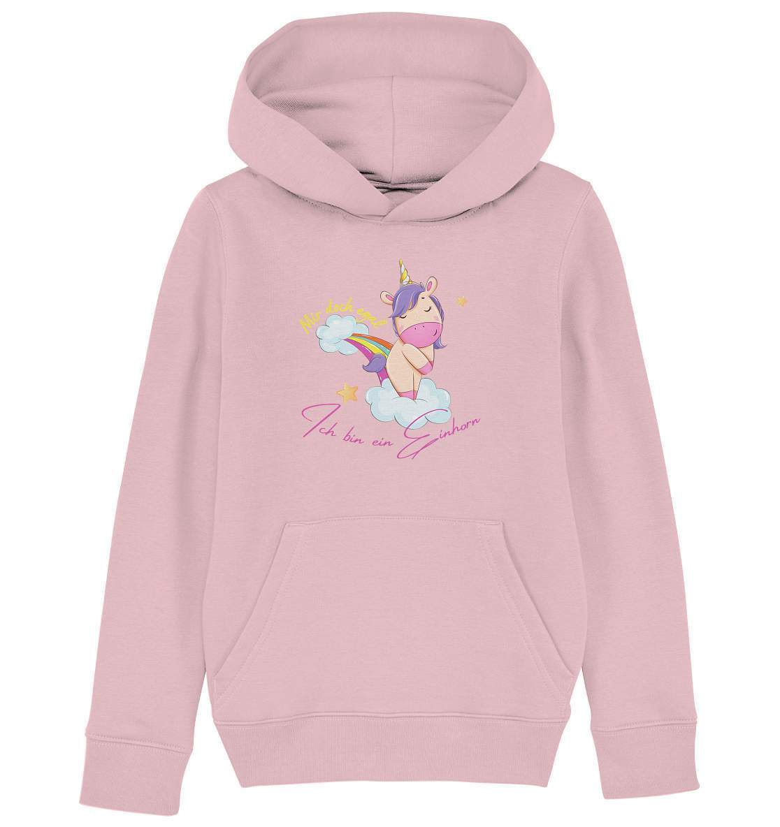 Mir doch egal ich bin ein Einhorn Fun Spruch - Kids Organic Hoodie-comic,coole,egal,eingebildet,einhorn,einhorn regenbogen,einhorn t-shirt,fabel,Fun,funshirt,lustige,mythisch,märchen,niedliches shirt,Pullover Spruch,regenbogen,regenbogen t-shirt,spaß,Spruch,stylish,süßes einhorn shirt