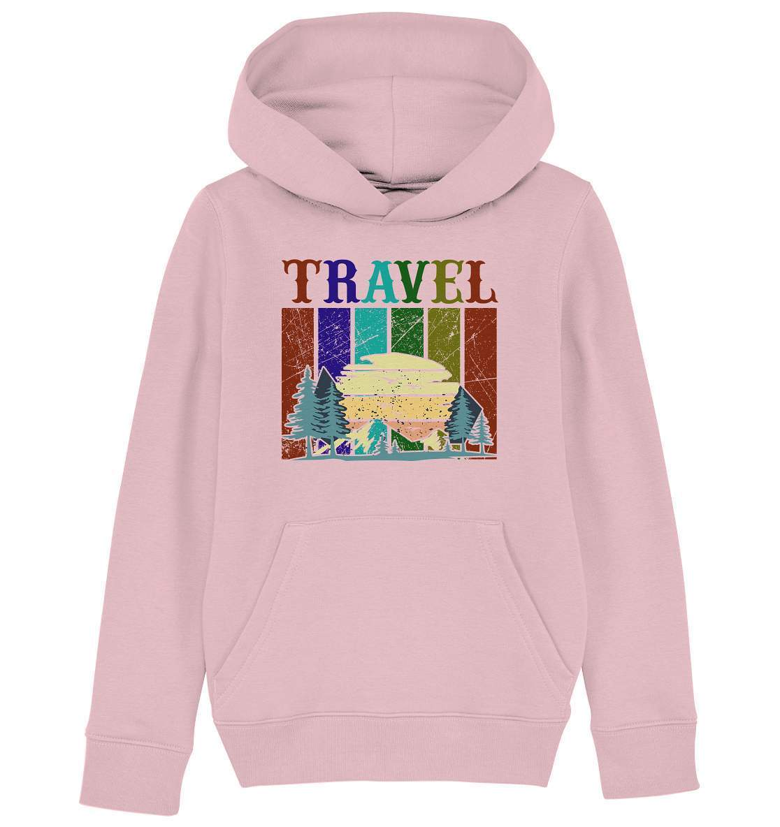 Reiselust Travel Motiv - Kids Organic Hoodie-Abenteuer,berge,camper,camping,norwegen,Pullover Spruch,Reiselust Travel Motiv,Reisen,strand,Vanlife,vanlifer,vanliver,wohnmobil,wohnwagen