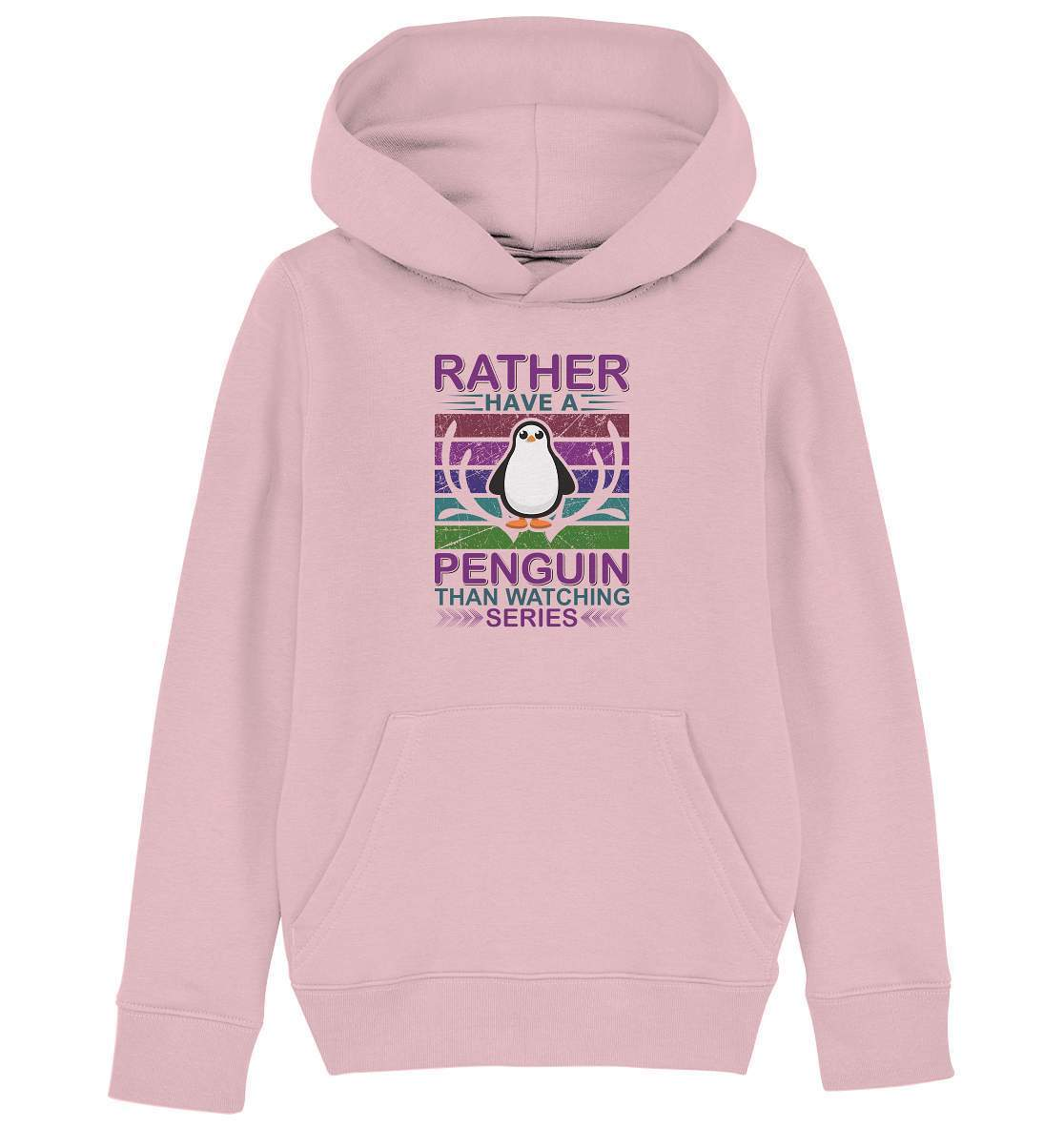 Pinguin Rather have a Penguin than watching series - Kids Organic Hoodie-bild pinguin,humboldt pinguin,pinguin,Pinguin Bild,pinguin clipart,pinguin comic,pinguin druck,pinguin shirt,pinguin t-shirt,plitsch platsch pinguin,Pullover Spruch,Rather Penguin than watching series