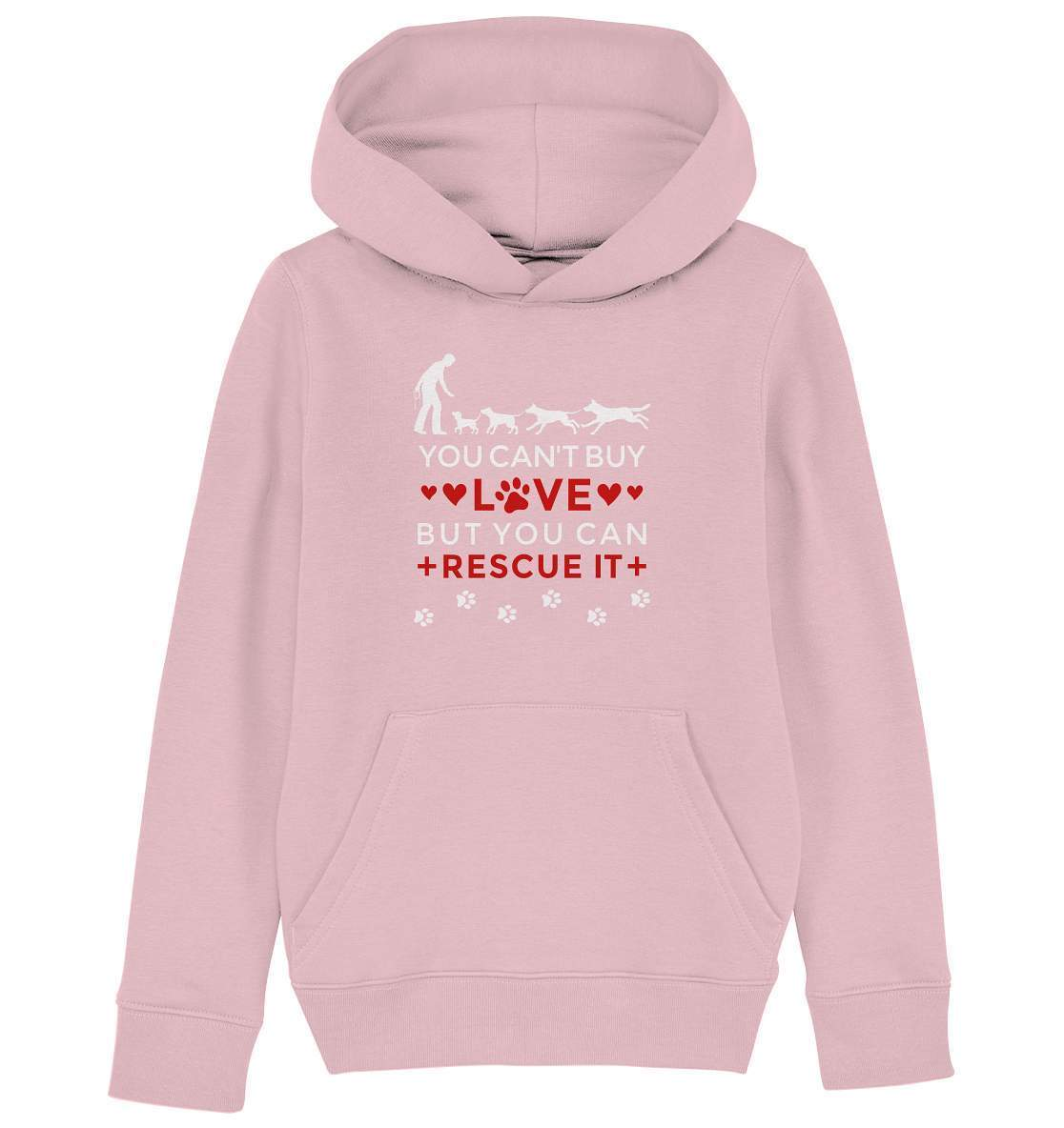 You can't buy love but you can rescue it - Hundefreunde - Kids Organic Hoodie-auf den hund gekommen,dog,freude,geburtstgasgeschenk,Geschenk,geschenkidee,humor,hund,hundebesitzer,hundefan,hundehalter,hundeliebhaber,hunderettung,hundeshirt,Pullover Spruch,spaß,tierrettung