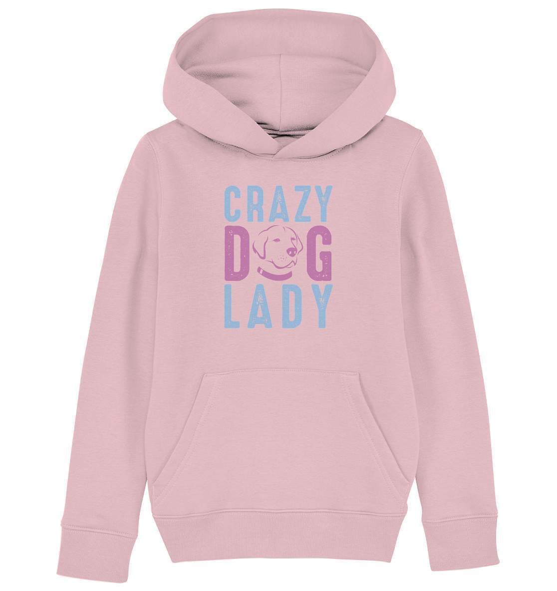 Hunde Liebhaberin Crazy Dog Lady - Kids Organic Hoodie-auf den hund gekommen,Crazy Dog Lady,dog,geburtstgasgeschenk,geschenkidee,humor,hund,hundebesitzer,hundefan,hundehalter,hundeliebhaber,hundeshirt,Pullover Spruch,spaß