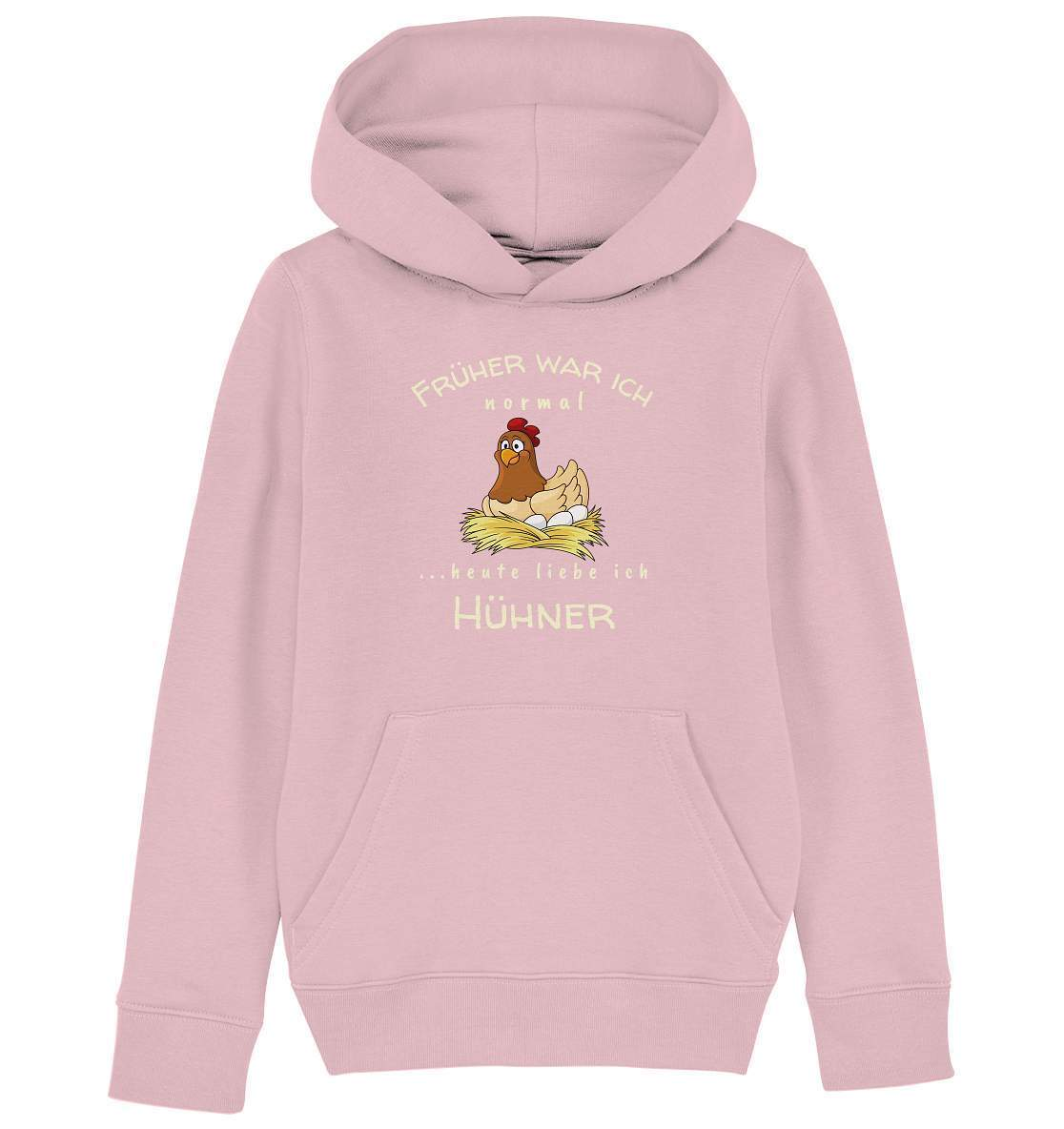 Früher war ich normal heute liebe Ich Hühner- Bauer Geschenk - Kids Organic Hoodie-bauer,geflügel,geflügelverein,Geschenk,geschenkidee,hahn,hobbyzucht,hobbyzüchter,hunh,hähnchen,hähne,hühnchen,hühner,hühnerfarm,hühnerstall,hühnerzüchter,landwirt,Pullover Spruch,verrücktes Huhn