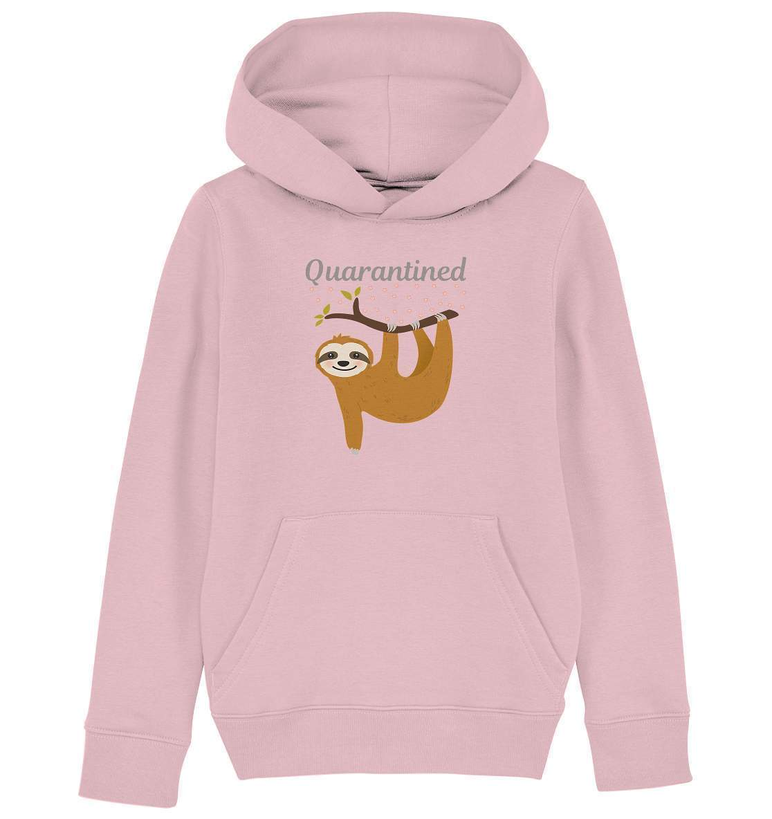 Faultier Quarantined - Kids Organic Hoodie-3 finger faultier,3 zehen faultier,das faultier,ein faultier,faul,Faultier,faultier shirt,faultier t shirt damen,faultierfarm,faultiermotiv,Pullover Spruch,Quarantined,riesenfaultier,t-shirt mit faultier