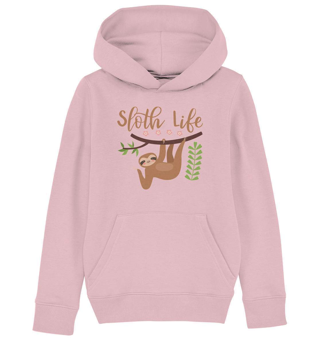 Faultier Sloth Life - Kids Organic Hoodie-3 finger faultier,3 zehen faultier,das faultier,ein faultier,faul,Faultier,faultier shirt,faultier t shirt damen,faultierfarm,faultiermotiv,Pullover Spruch,riesenfaultier,Sloth Life,t-shirt mit faultier