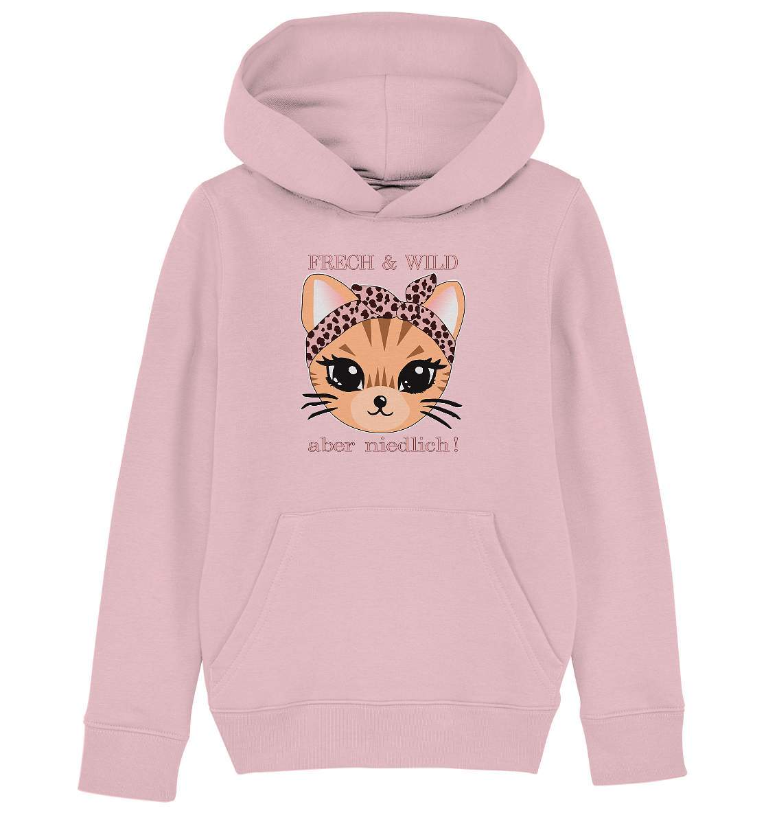 Katze Frech und wild, aber niedlich - Kids Organic Hoodie-auf die Katze gekommen,cat,freche katze,freude,geburtstgasgeschenk,geschenkidee,humor,Katze,katzenbild,katzenfan,katzenliebhaber,Katzenmotiv,spaß