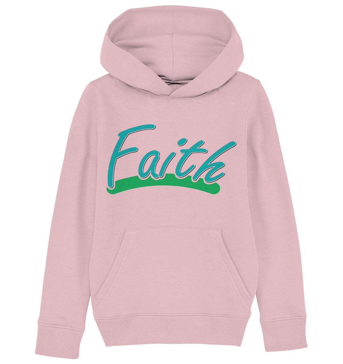 Glauben Beten Vertrauen Faith - Kids Organic Hoodie-altes testament,bibel,bibelspruch,christ,christen,christentum,faith,glauben,Jesus,jesus christus,liebe,neues testament,vertrauen