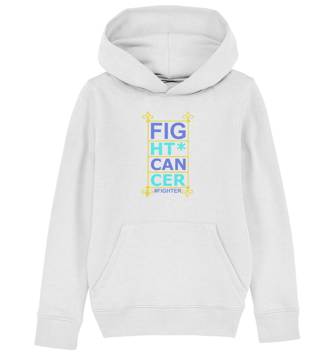 Fight Cancer Treatment Quote - Kids Organic Hoodie-blutkrebs,brustkrebs,chemotherapie,darmkrebs,Fight cancer,hautkrebs,heilung,hoffnung,kampf gegen krebs,Krebs,leukemie,Scheiß auf Krebs