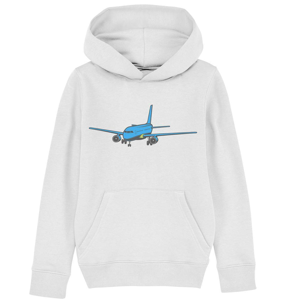 Passagierflugzeug für Fliegerfreunde - Kids Organic Hoodie-flieger,flieger geschenk,flieger t-shirt,flugzeug t-Shirt,funshirt,geschenkidee,kinder flugzeug shirt,kleiner pilot,modellflieger,modellflugzeug,passagierflugzeug,piloten shirt,Pullover Spruch,t-shirt mit flugzeug