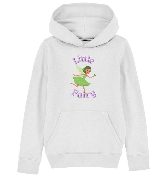 Little Fairy Kleine Fee süßes Motiv als Geschenk mit Kleine Grüne Kids Organic Hoodie-fee,feenmotiv,funshirt kids,grüne fee,kleine mädchen shirt,little fairy,prinzessin,Pullover Spruch,süßes kinder T-Shirt,t-shirt für mädchen,t-shirt gr 98,T-shirt mit fee,t-shirt mädchen,zauberhaftes t-shirt