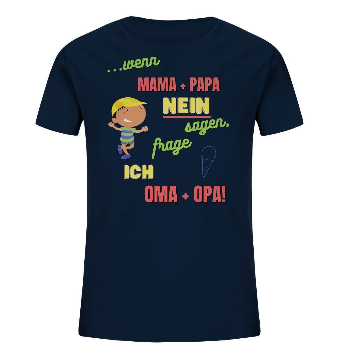 Fun-Outfit "...wenn Mama + Papa nein sagen..." - Kids Organic Shirt-baby shirt,erstes funshirt,freche mädchen,fun,funshirt,geschenk,geschenk zur geburt,geschenkidee,liebe,mama,mamas liebling,mutter,mädchen outfit,mädchen shirt,nein,oma,omashirt,opa,opashirt,papa,papas liebling,rabauken shirt,spaß,spaßmacher,süßer fratz