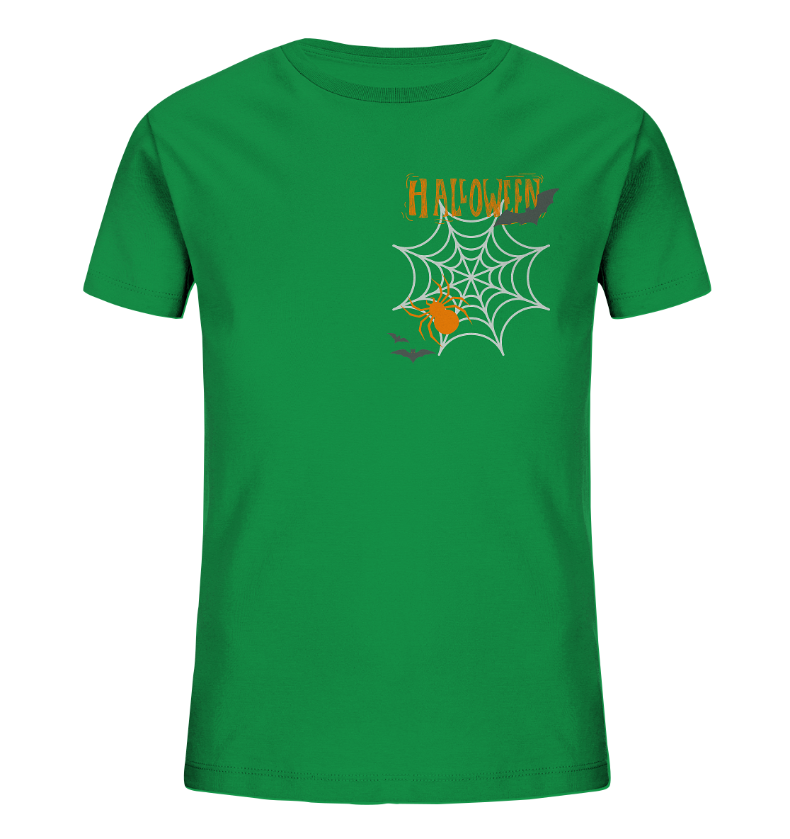 Halloween Shirt, Boo Halloween, Herbst T-Shirt, Kürbis Gesichter Shirt, Halloween Outfit, Spinnenetz, Halloween Kostüm  - Kids Organic Shirt