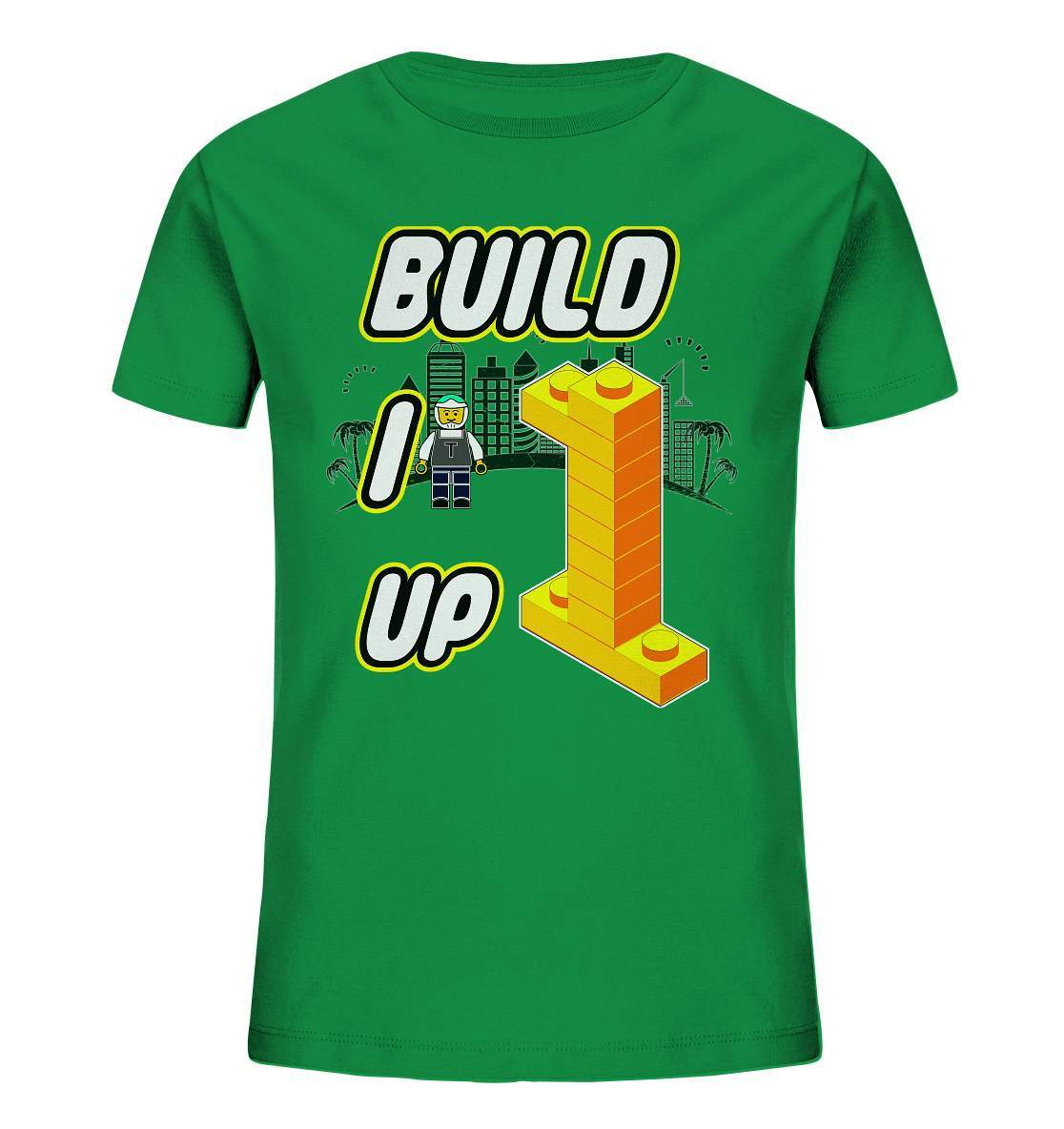 Bausteine Lego Build it up - Kids Organic Shirt-build it up,Duplo,Geburtstag,Geschenkidee,jungen,Klemmbausteine,Lego,lego bauen,Legofigur,mädchen,Stapelsteine,unisex