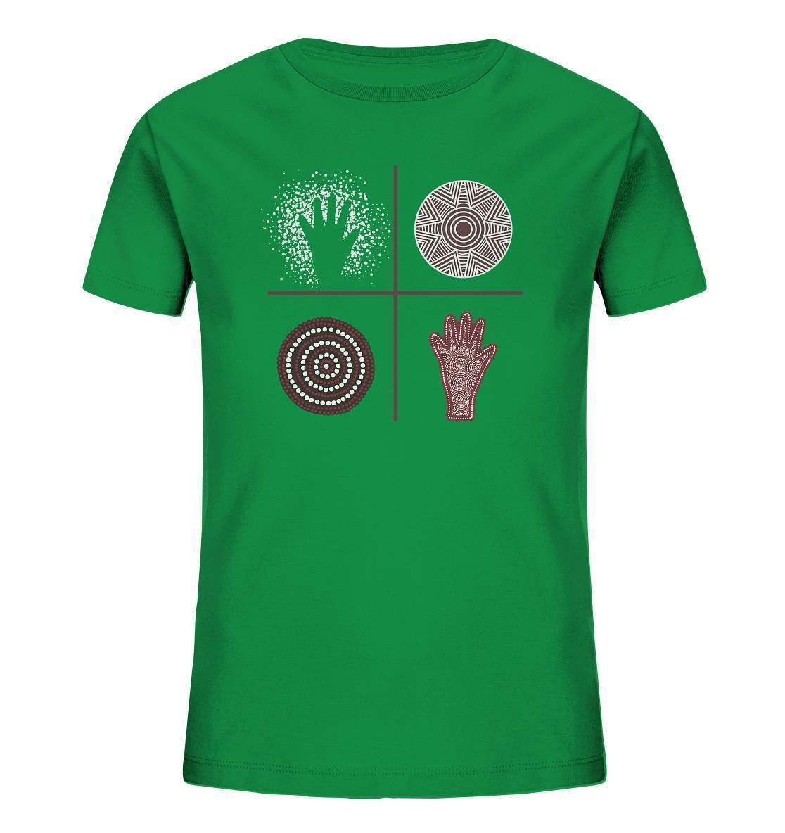 Aboriginal Australian Kunst in Perfektion - Kids Organic Shirt-aborigines,dotart,eingeboren,eingeborene australien,hand,kunst australien,Punktart,punkte,Punktkunst,stammeskunst,tasmanisch