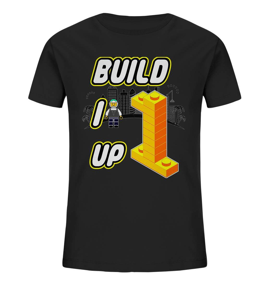 Bausteine Lego Build it up - Kids Organic Shirt-build it up,Duplo,Geburtstag,Geschenkidee,jungen,Klemmbausteine,Lego,lego bauen,Legofigur,mädchen,Stapelsteine,unisex