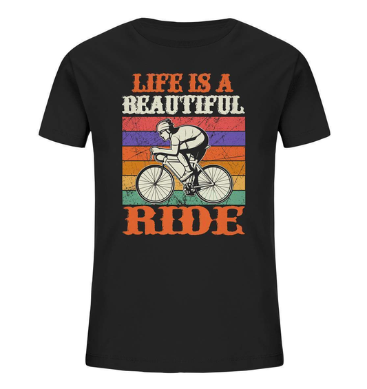 Fahrrad Life is a beautiful Ride - Kids Organic Shirt-bike,bike damen,e-bike trekking,fahrrad,fahrrad damen,fahrrad einfach,fahrrad fahren,fahrrad herren,fahrrad test,fahrradbekleidung,fahrradtour,Life is a beautiful Ride,mountainbike