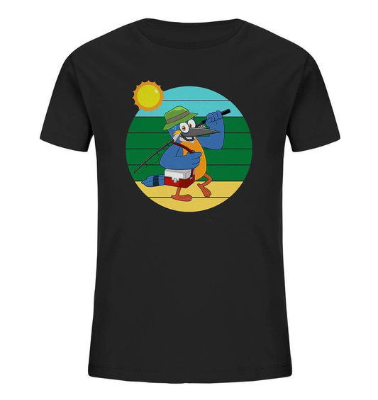 Angler Eisvogel Fun - Kids Organic Shirt-angel,angelbox,Angeln,angeltasche,anglerausrüstung,anglerhut,angleroutfit,eisvogel,fischen,fun shirt,geschenkidee,sonne,spaß,überraschung