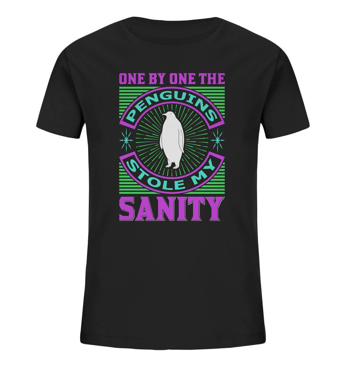 Pinguin One by One the Penguins stole my Sanity - Kids Organic Shirt-bild pinguin,humboldt pinguin,One by One the Penguins stole my Sanity,pinguin,Pinguin Bild,pinguin clipart,pinguin comic,pinguin druck,pinguin shirt,pinguin t-shirt,plitsch platsch pinguin