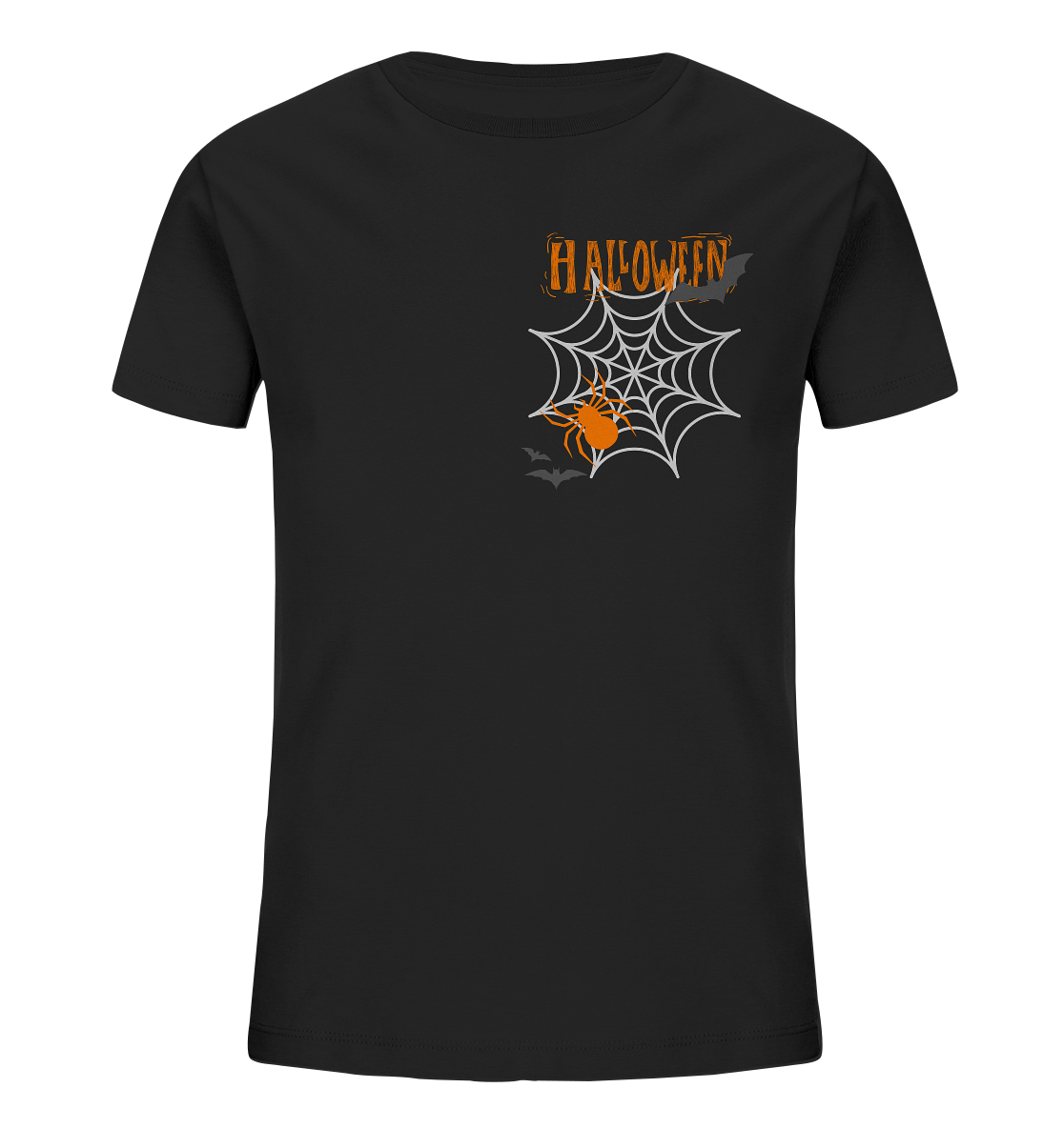 Halloween Shirt, Boo Halloween, Herbst T-Shirt, Kürbis Gesichter Shirt, Halloween Outfit, Spinnenetz, Halloween Kostüm  - Kids Organic Shirt