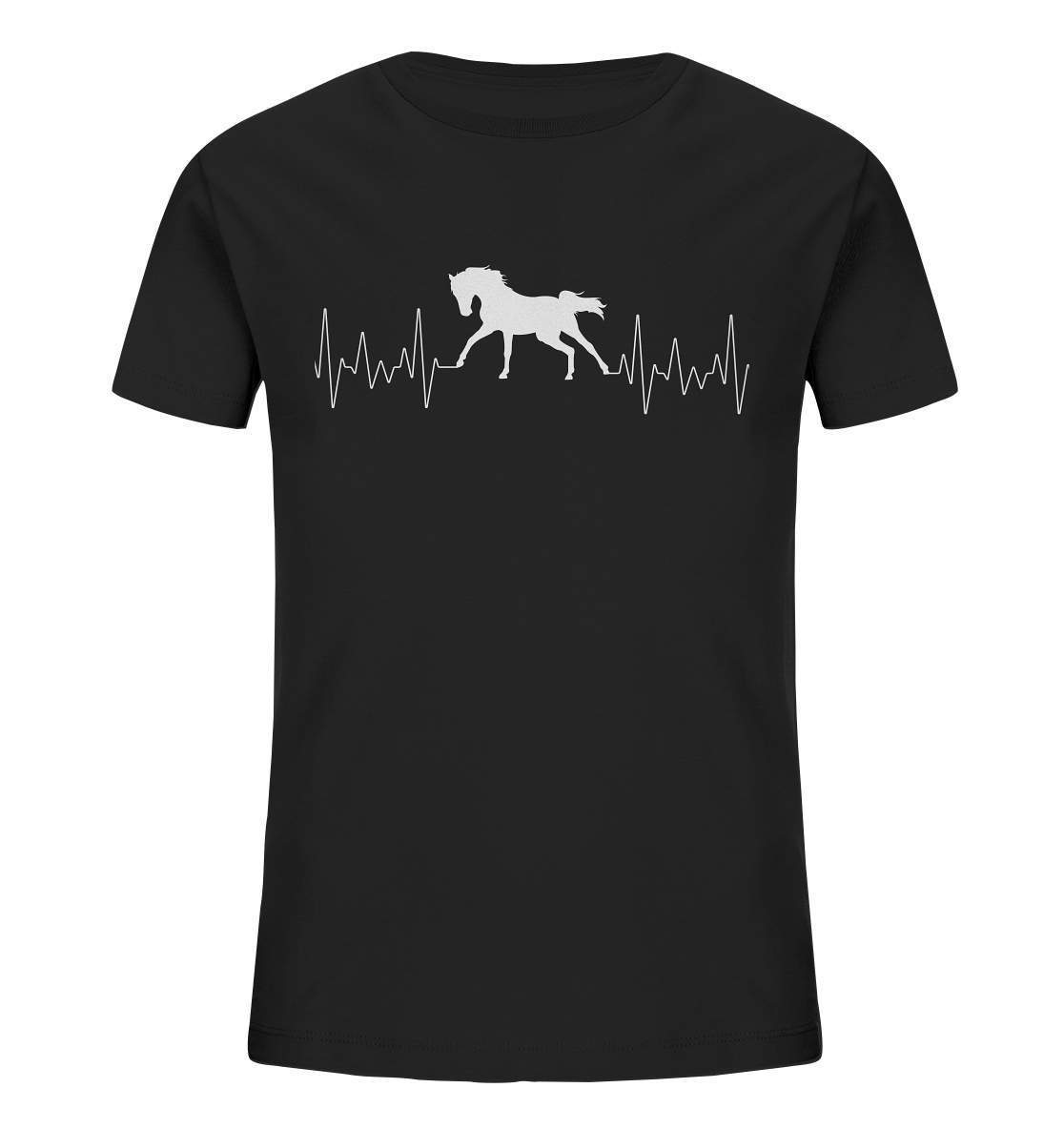 Herzschlag Pferd Liebe Frequenz Puls Liebhaber Reiter Herz - Kids Organic Shirt-dressur,dressurreiter,fohlen,hengst,Herz,Herzschlag,hufeisen,pferd,pferde,pferdesport,pferdesprüche,pony,ponyhof,quarterhorse,reiter,reitersprüche,reitsport,ross,sattel,sliding stop,sportpferde,springreiten,stute,westernpferd,westernreiten